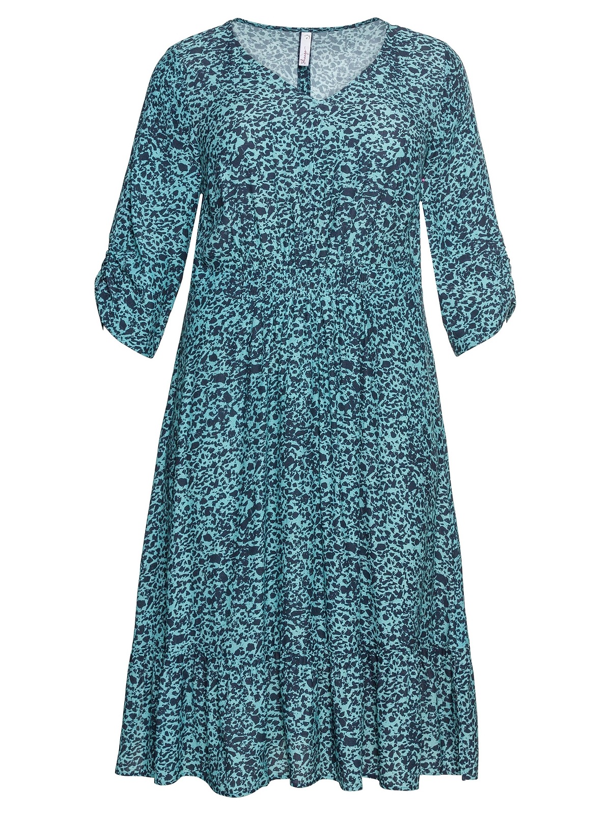 Sheego Blusenkleid »Midikleid«, mit Alloverprint und 3/4-Ärmeln kaufen