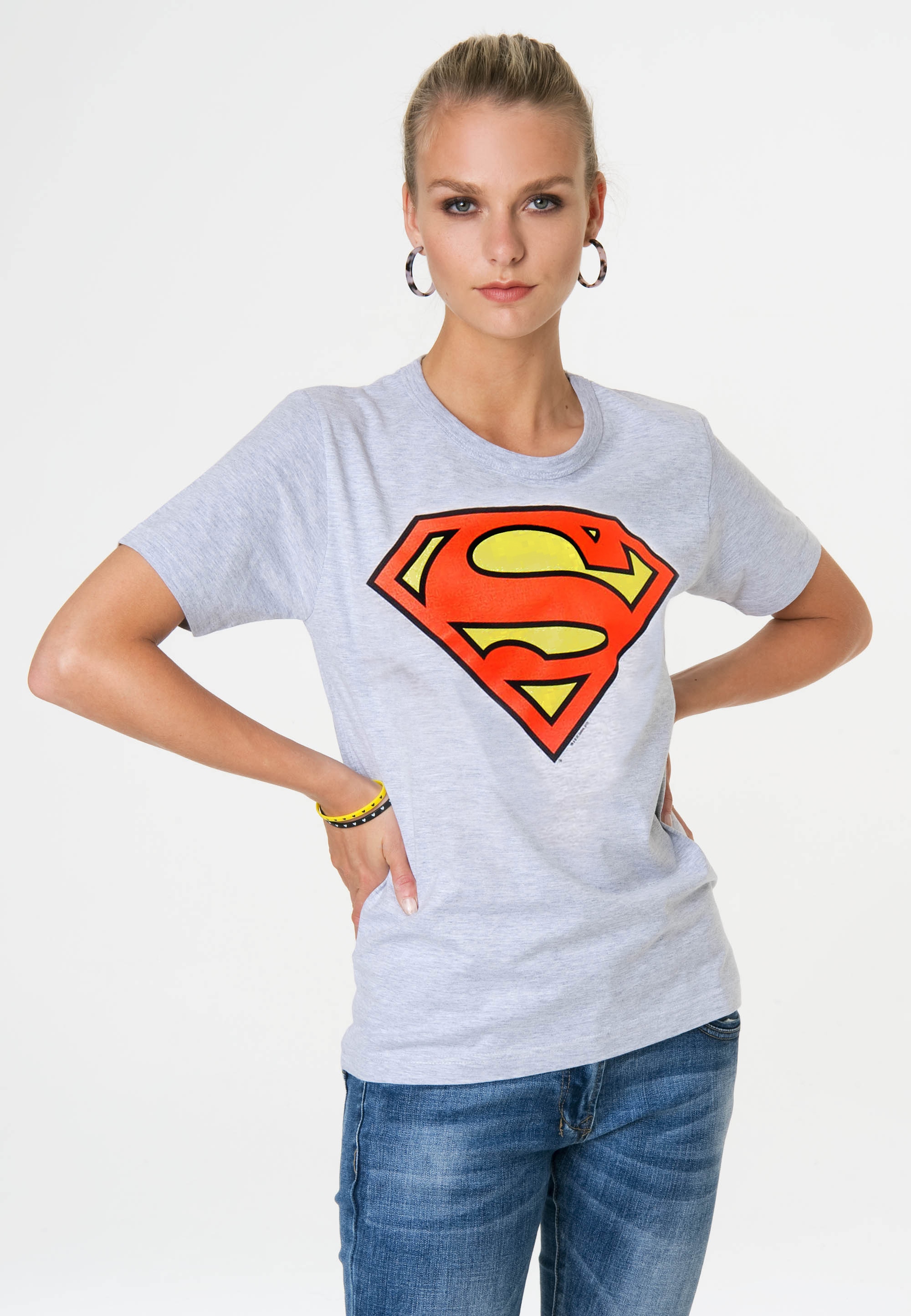 LOGOSHIRT T-Shirt »Superman Logo«, mit trendigem Superhelden-Print kaufen |  I'm walking