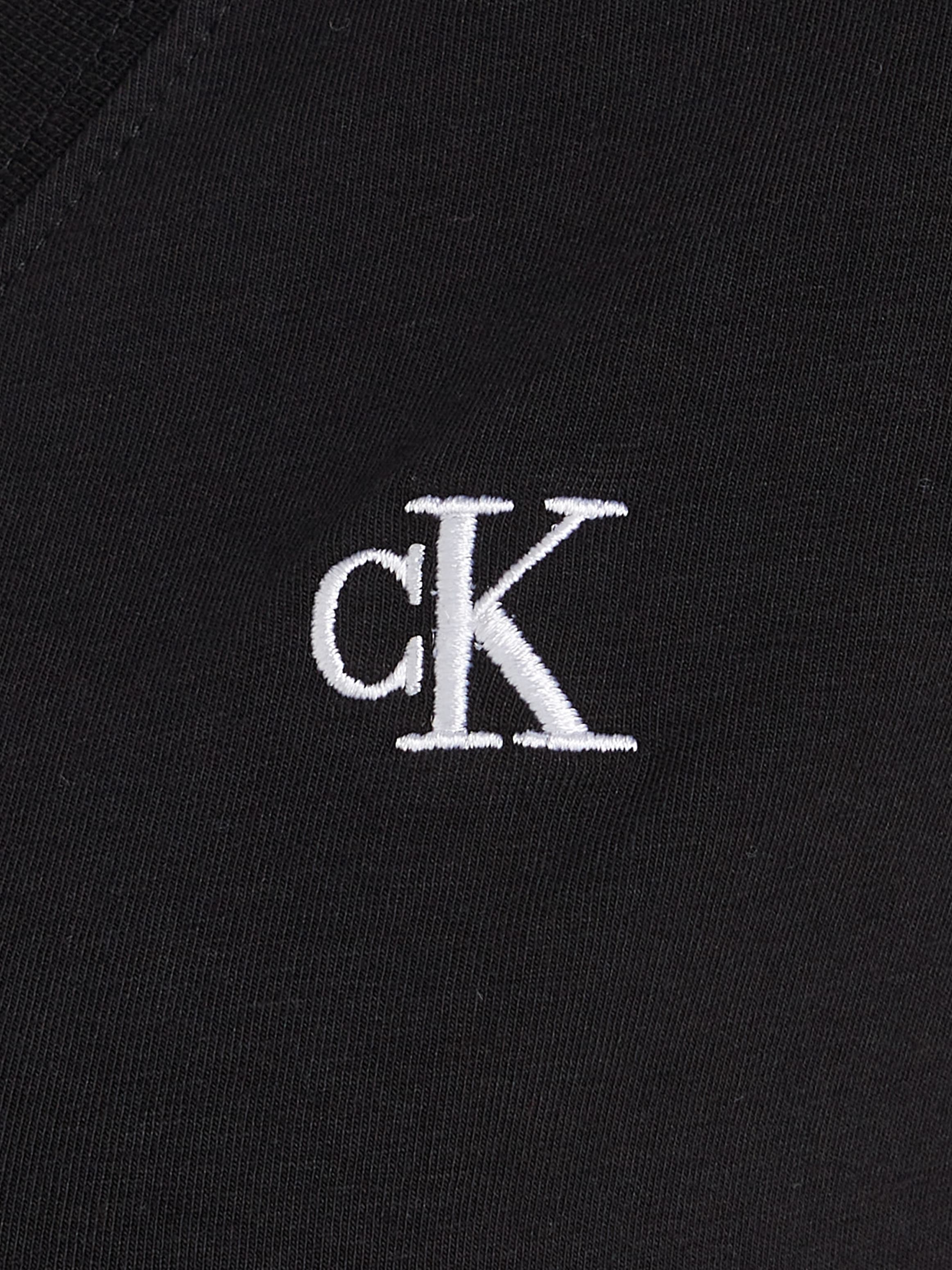 shoppen auf Klein | Brusthöhe (1 I\'m kleiner mit »CK tlg.), V-Shirt EMBROIDERY walking V-NECK«, Calvin STRETCH Klein Logo-Stickerei Jeans Calvin