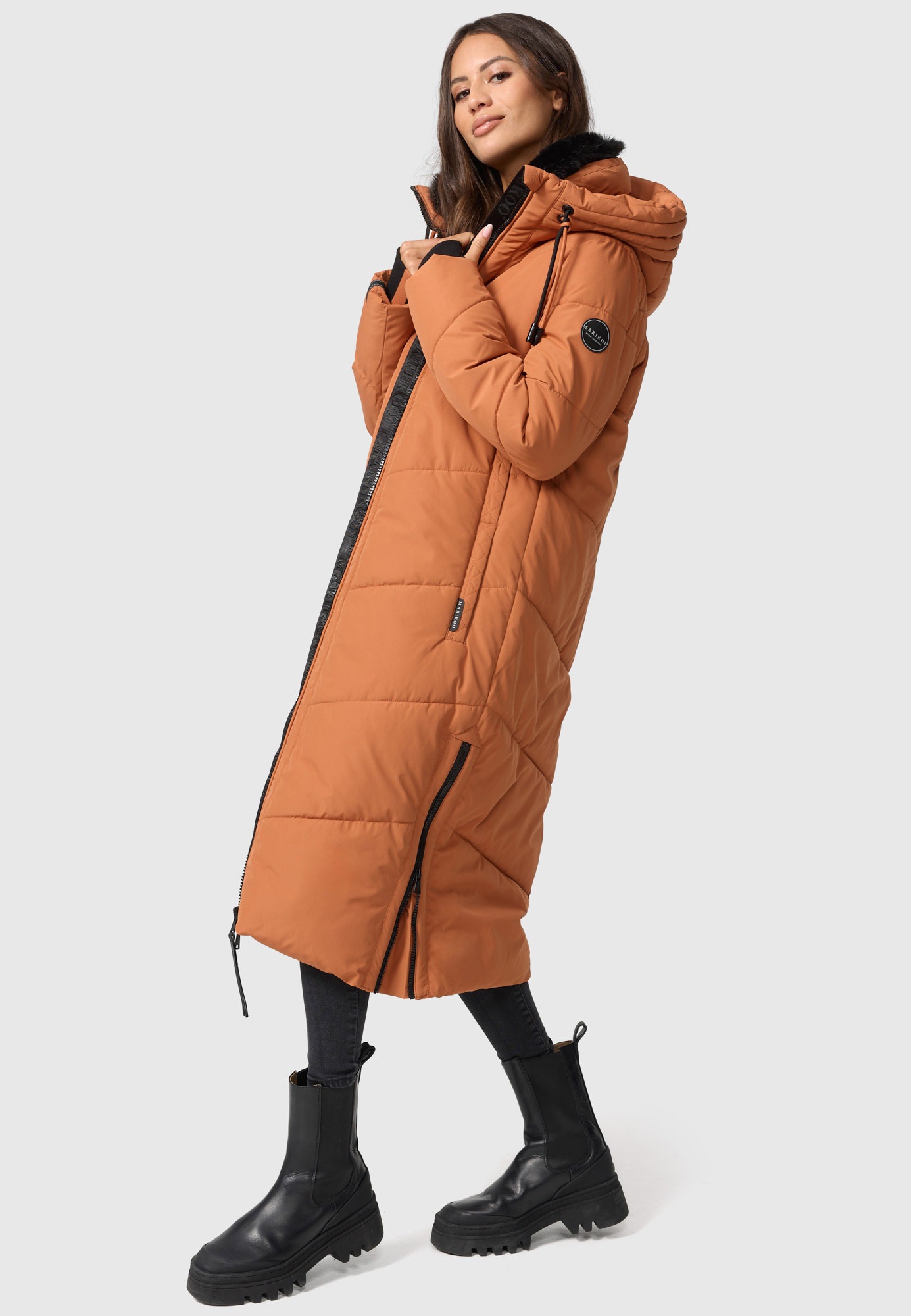 Marikoo Winterjacke »Nadaree XVI«, Stepp Mantel mit großer Kapuze online  kaufen | I'm walking