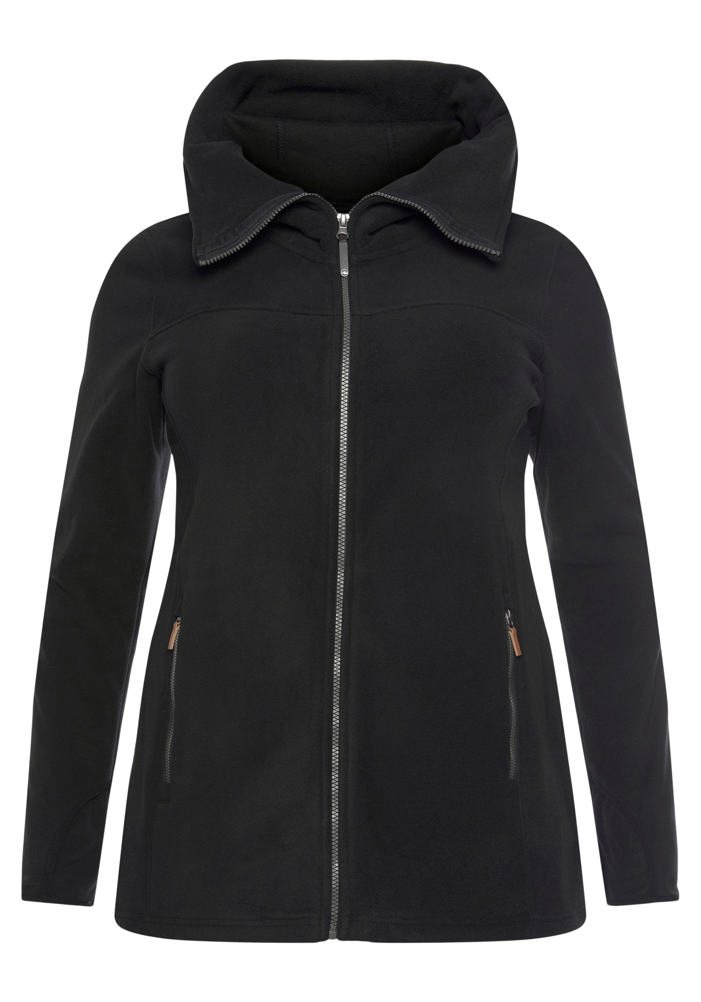 Polarino Fleecejacke, mit Kapuze, mit großer Kapuze und Umschlagkragen kaufen