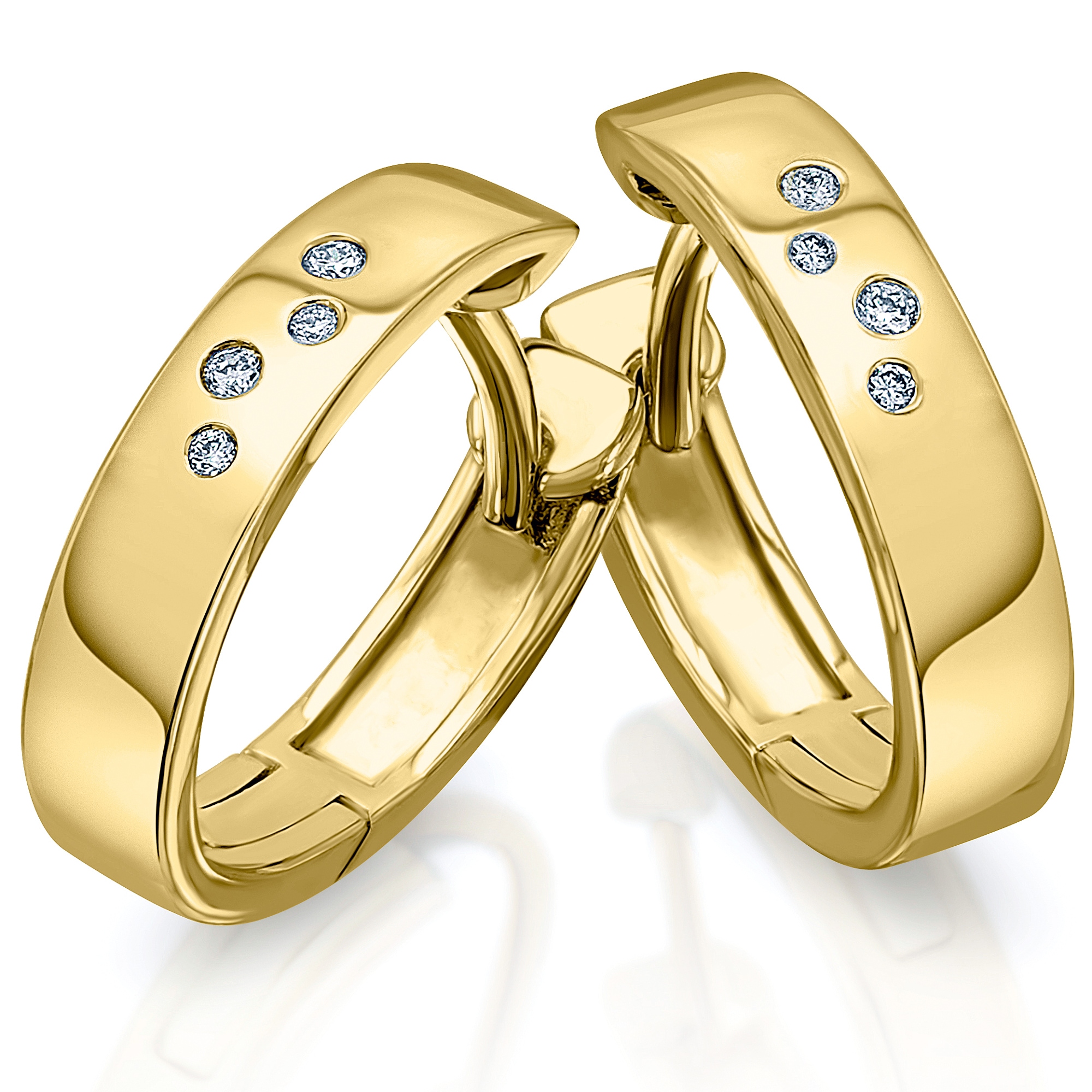 585 Paar aus Brillant Damen Schmuck ct Gelbgold«, Creolen Diamant Gold Ohrringe ELEMENT walking Creolen ONE I\'m bestellen | »0,04