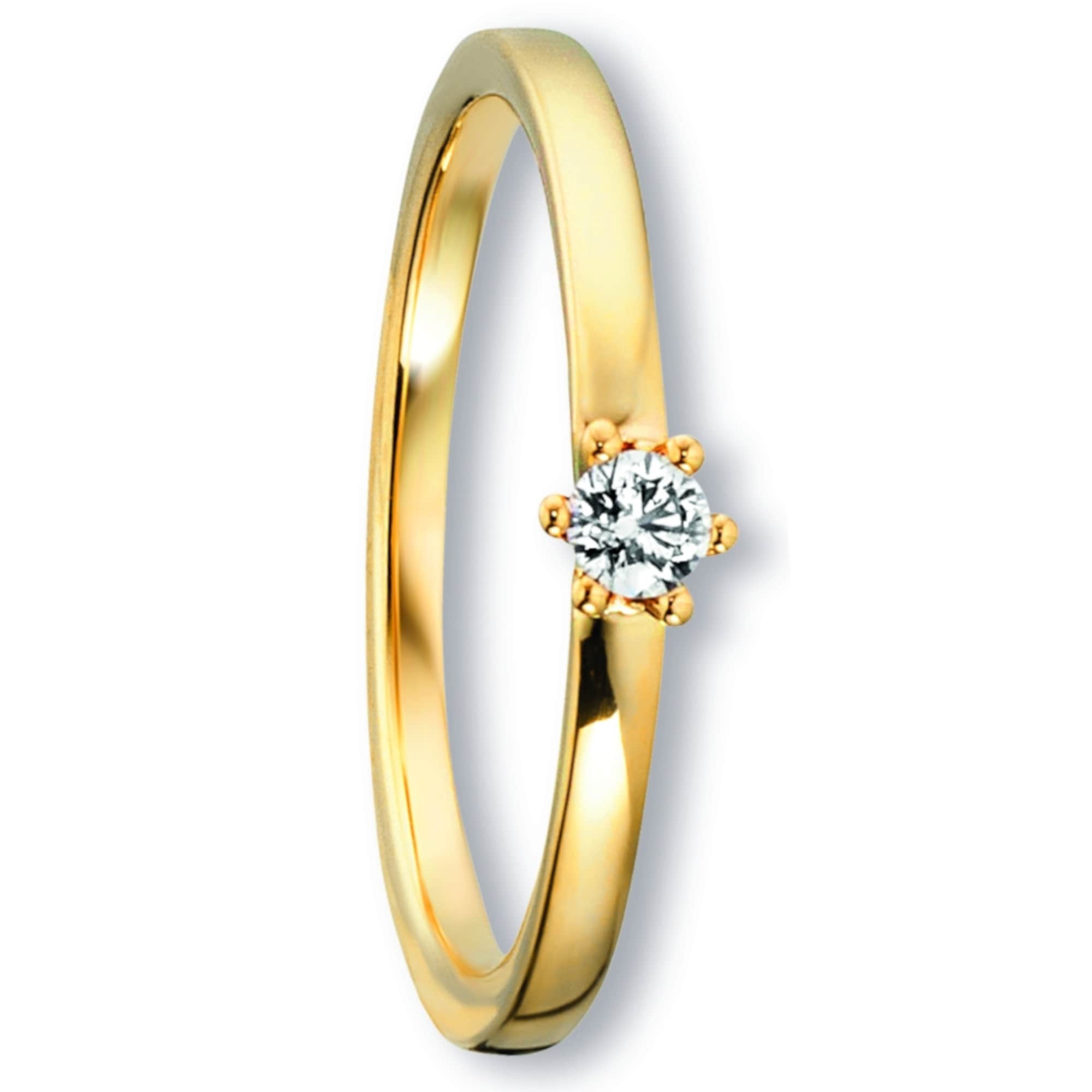 ONE ELEMENT Diamantring »0,09 ct Diamant Brillant Ring aus 585 Gelbgold«, Damen  Gold Schmuck online kaufen | I'm walking