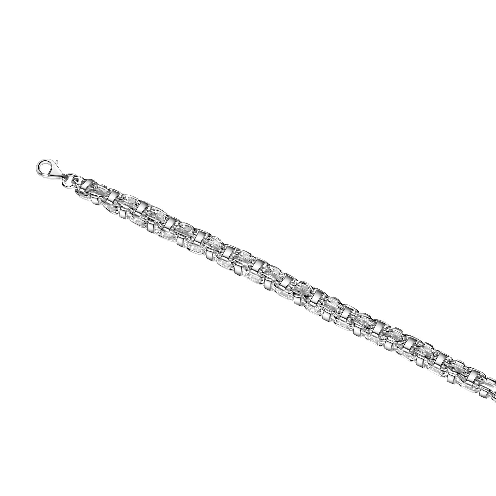 Armband walking Käfigkette I\'m cm« Vivance »925/- Sterling Armband Silber 21 | weiß