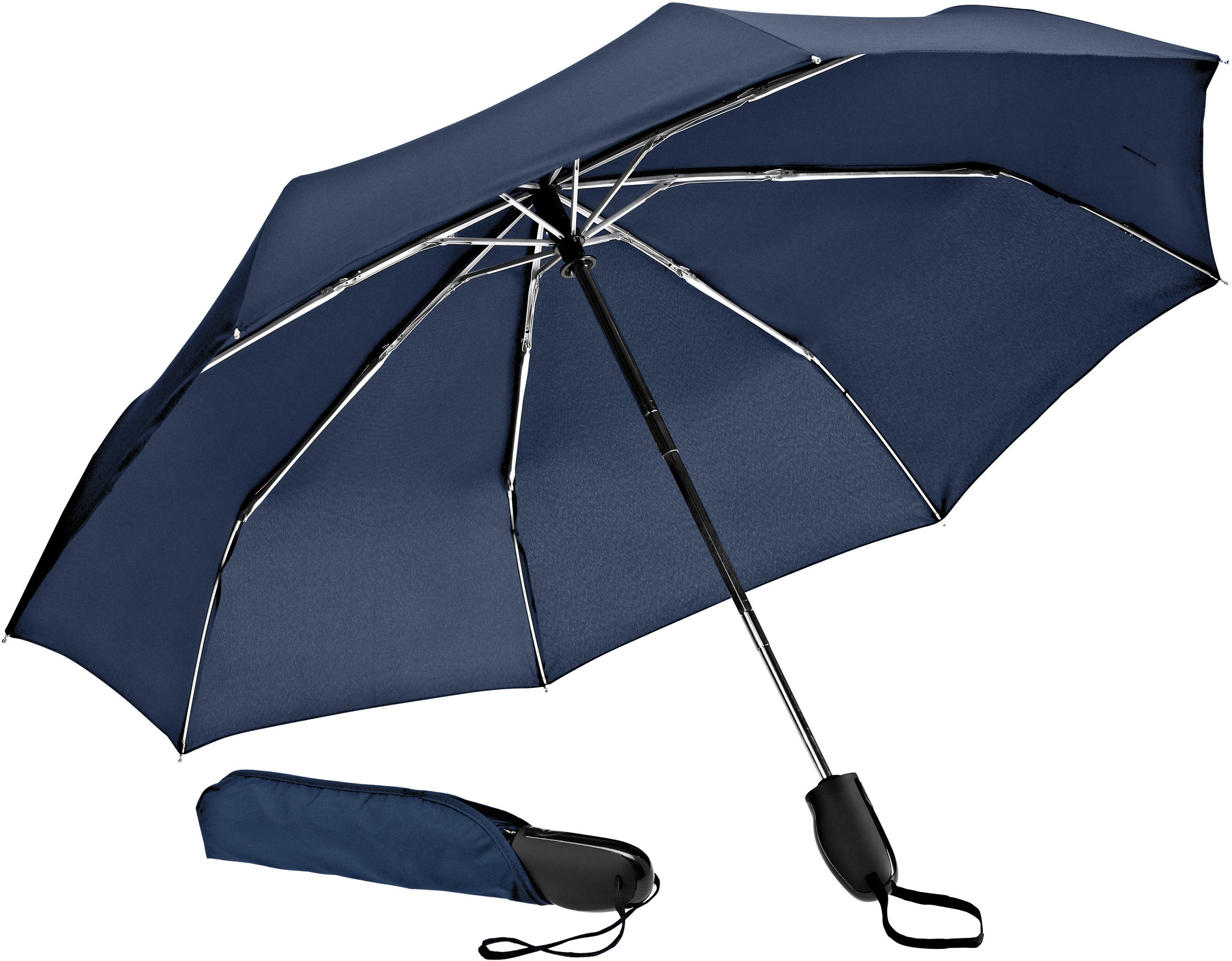 Jetzt versandkostenfrei! EuroSCHIRM® Taschenregenschirm »Automatik 32S7, marineblau« | online walking kaufen I\'m