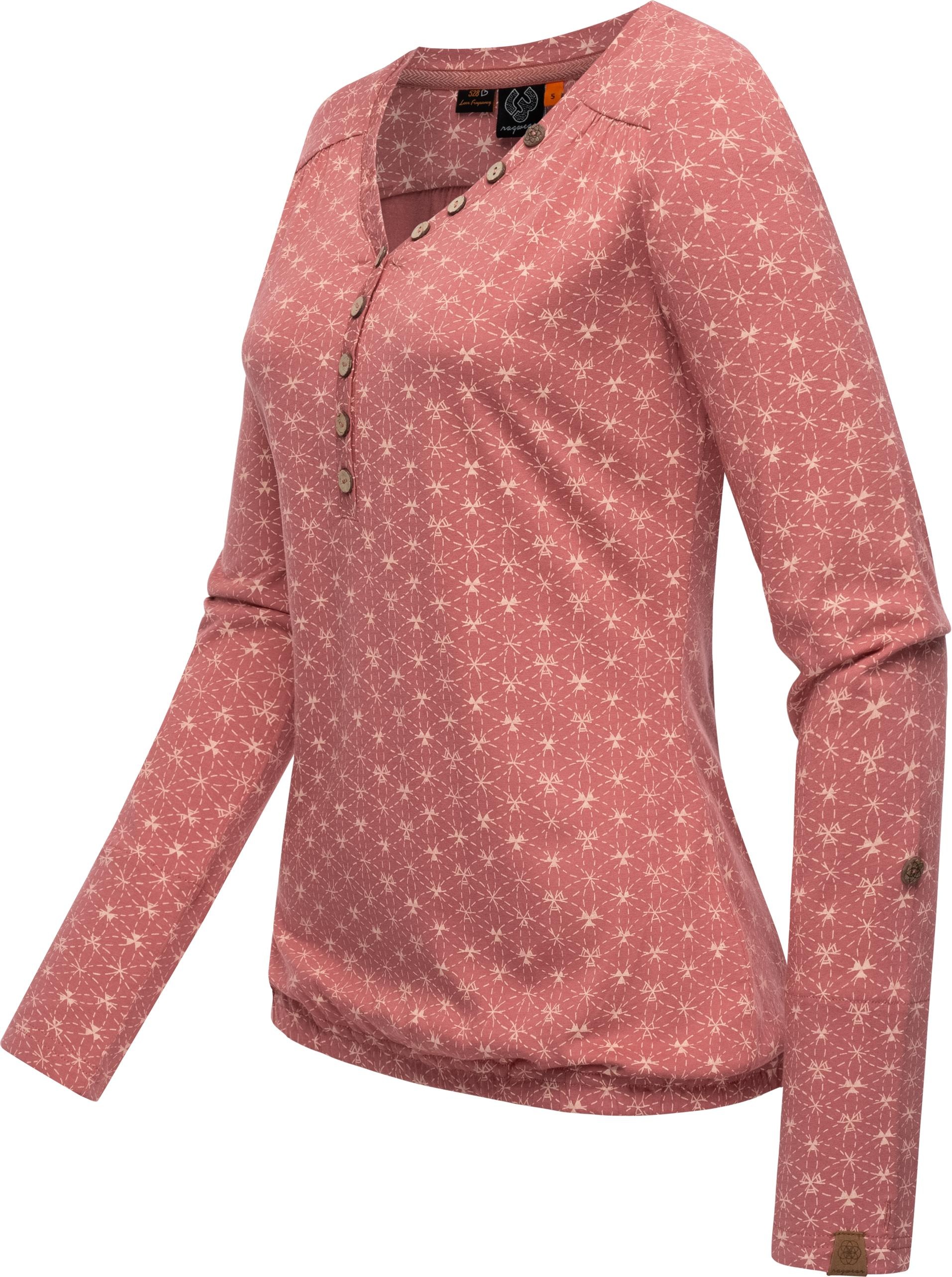 | »Pinchi I\'m Stylisches Damen Langarmshirt kaufen mit Print«, Knöpfen walking Longsleeve Ragwear online