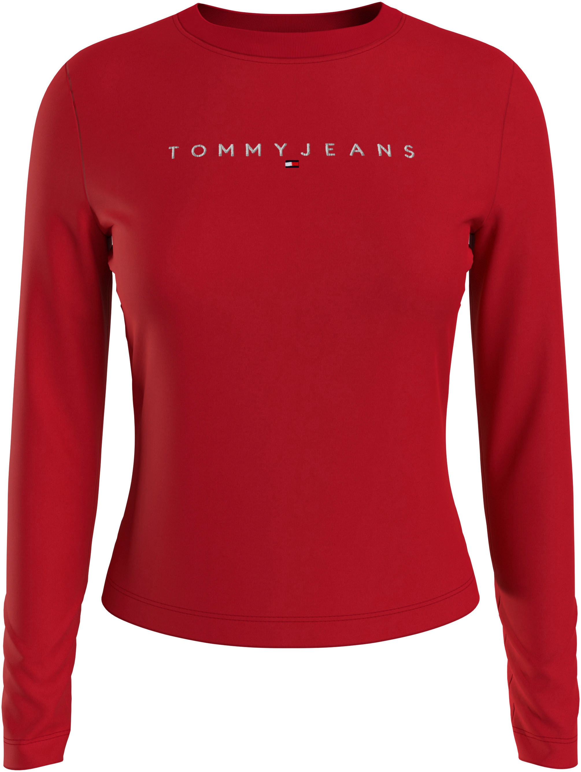 Tommy Jeans Langarmshirt »Slim Linear Shirt Longsleeve«, mit Logostickerei  online