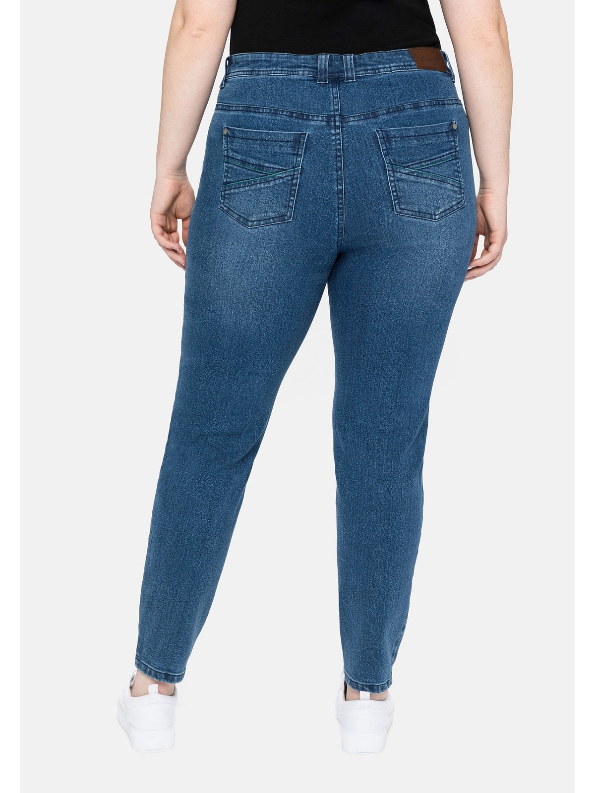 Sheego Stretch-Jeans »Große Größen«, skinny, mit vorverlegter Teilungsnaht  shoppen | I\'m walking | Stretchjeans