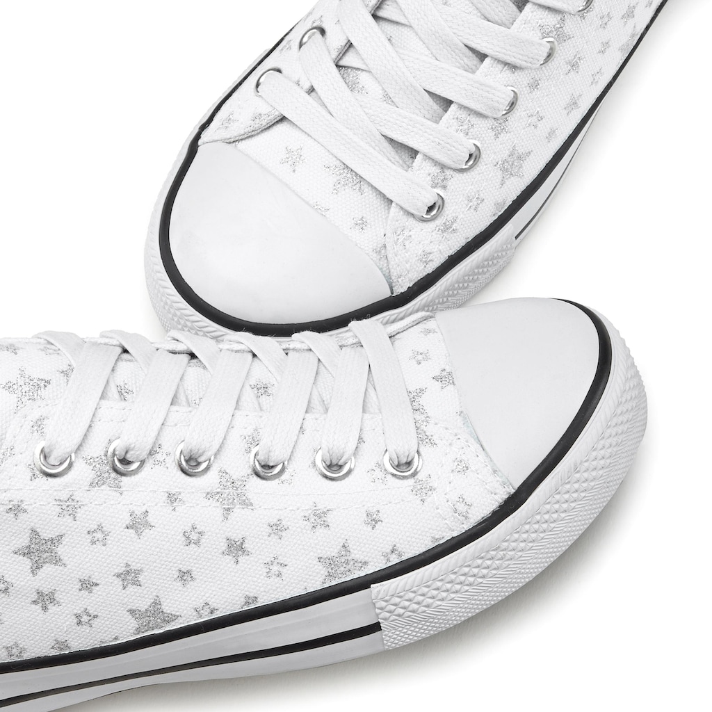 LASCANA Sneaker, aus Textil mit Sternenprint