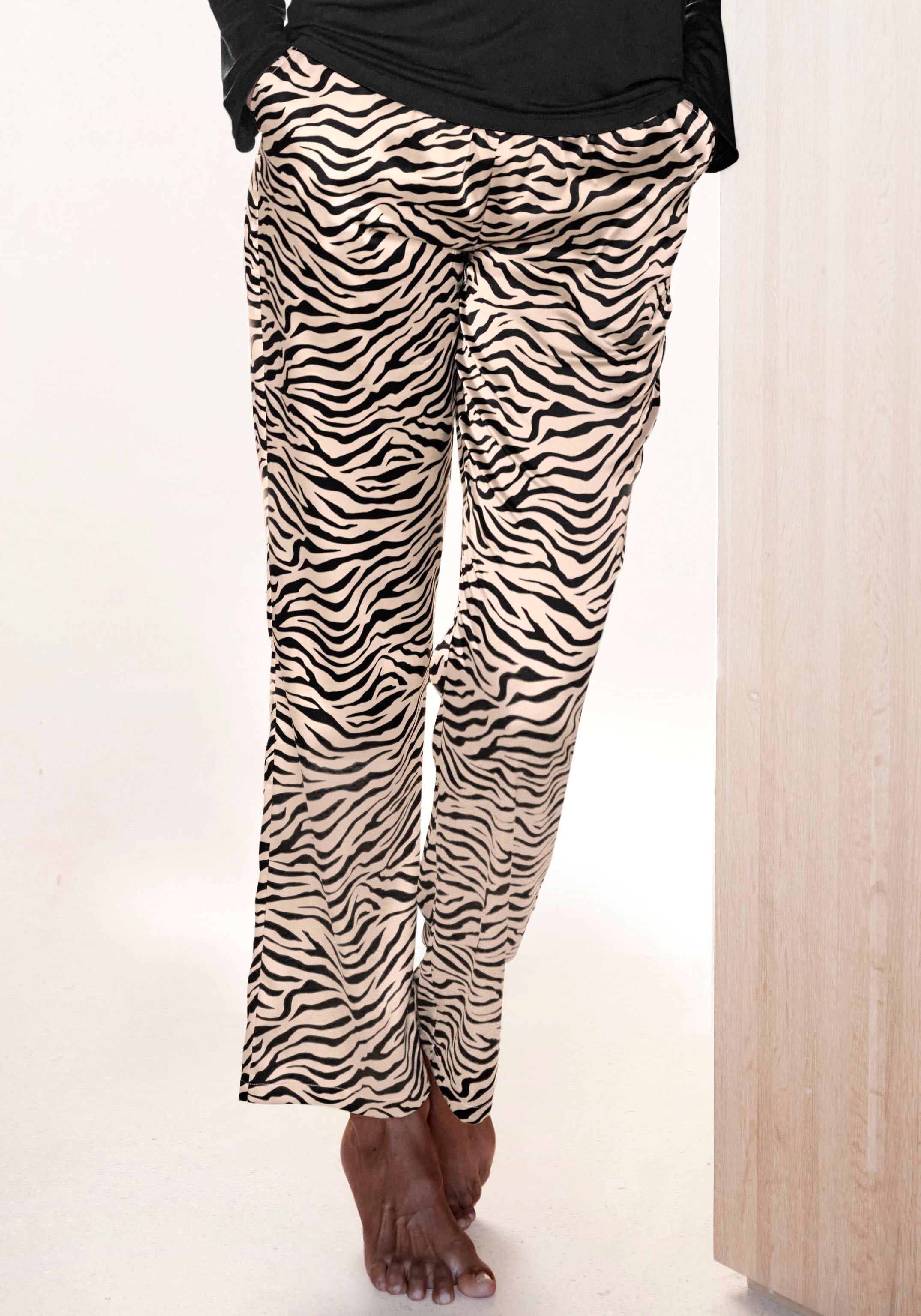 Buffalo Pyjamahose, mit schönem Animal-Print | I'm walking