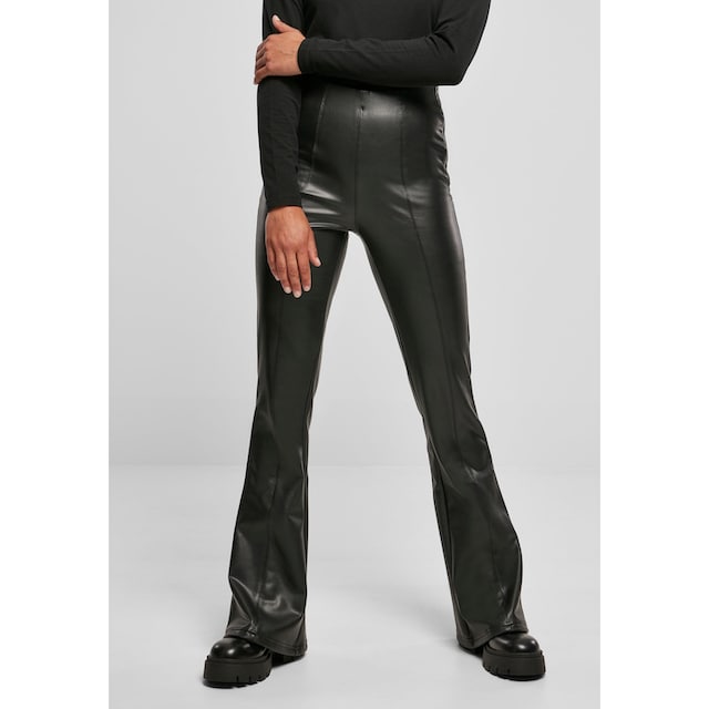 URBAN CLASSICS Jerseyhose »Damen Ladies Synthetic Leather Flared Pants«, (1  tlg.) kaufen | I\'m walking