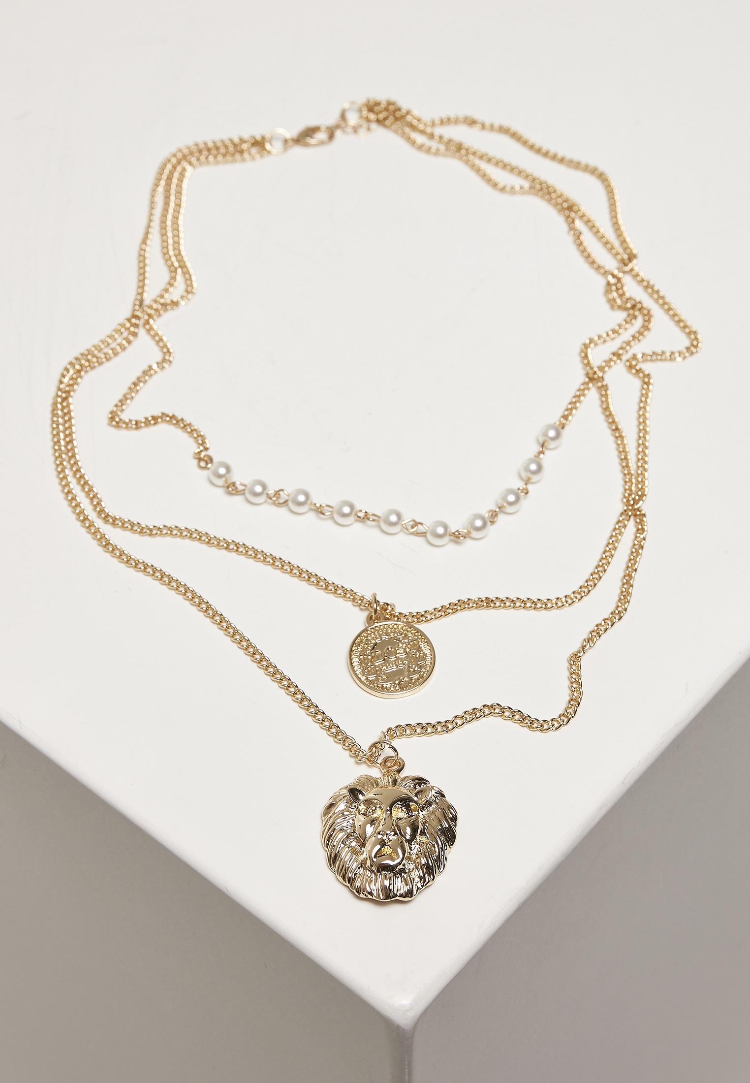 URBAN CLASSICS Edelstahlkette »Accessoires Lion Layering Necklace« im  Onlineshop | I\'m walking
