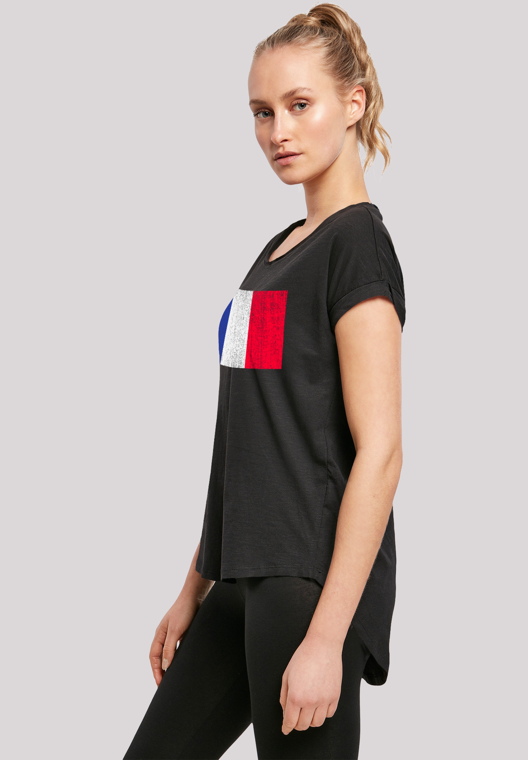 distressed«, »France shoppen Print Flagge T-Shirt F4NT4STIC Frankreich