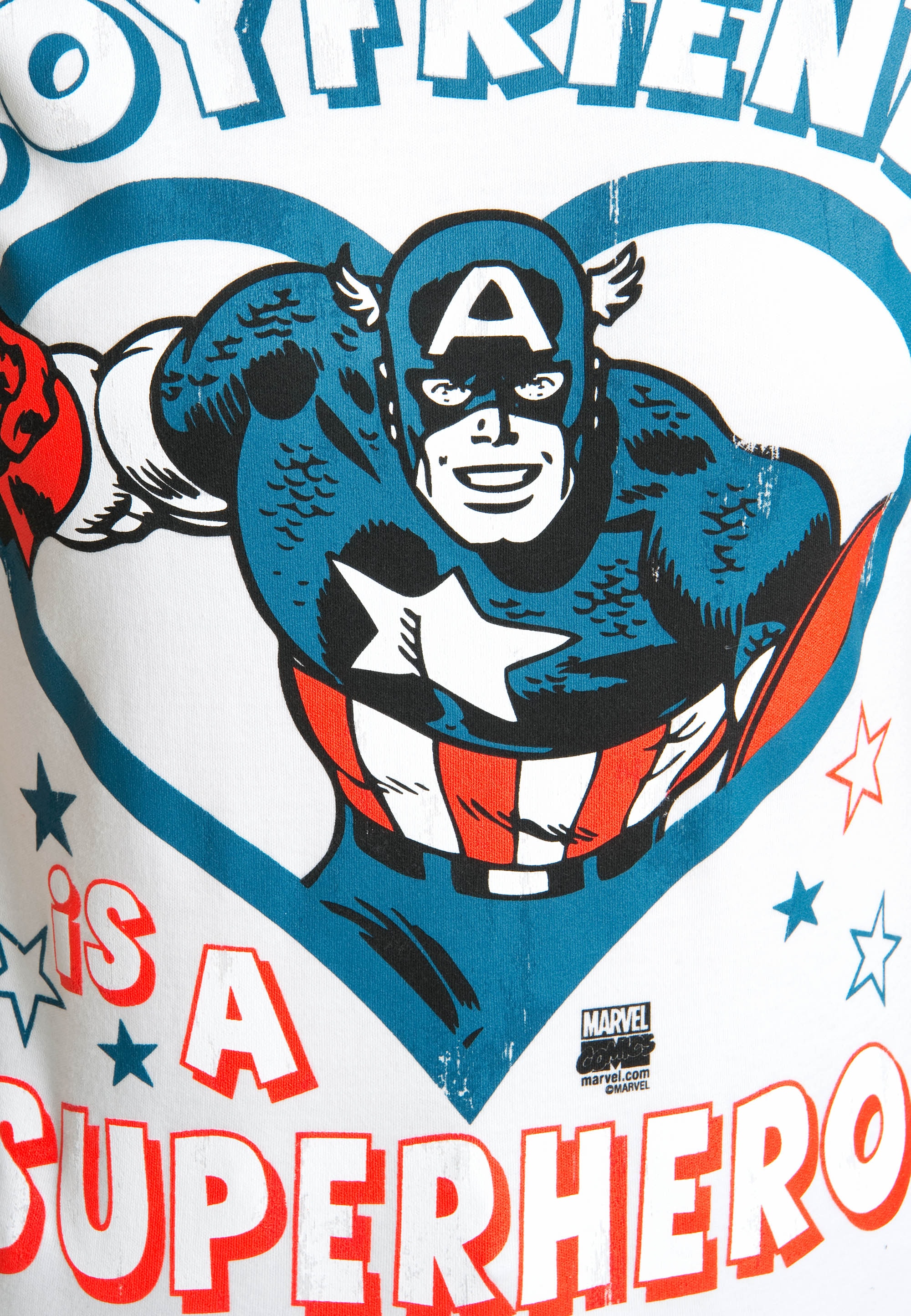 »Marvel LOGOSHIRT A Boyfriend T-Shirt Superhero«, bestellen My Is mit Originaldesign - lizenzierten