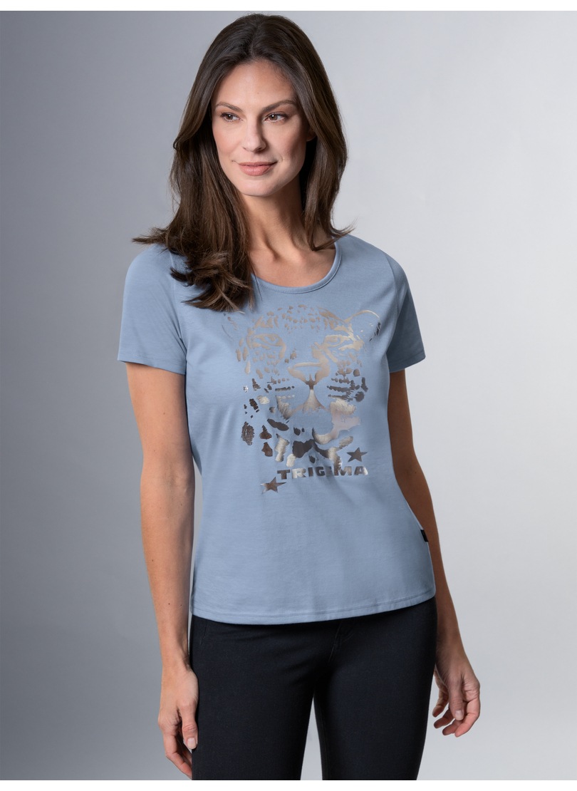Trigema T-Shirt Leo-Print« kaufen T-Shirt | I\'m schimmerndem walking »TRIGEMA mit online