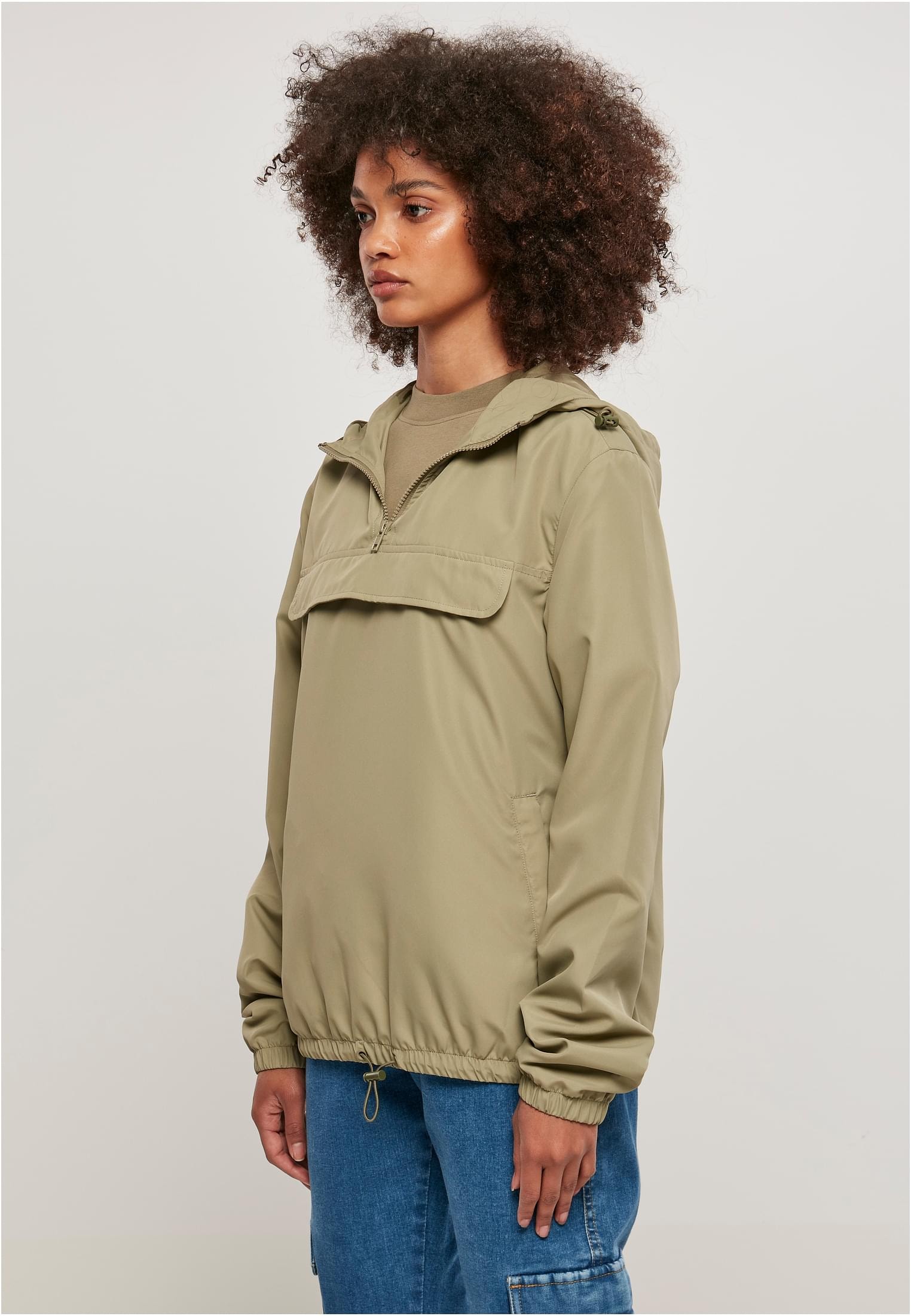 Kapuze CLASSICS shoppen Over Outdoorjacke Jacket«, St.), (1 ohne Ladies Recycled URBAN Pull »Damen Basic