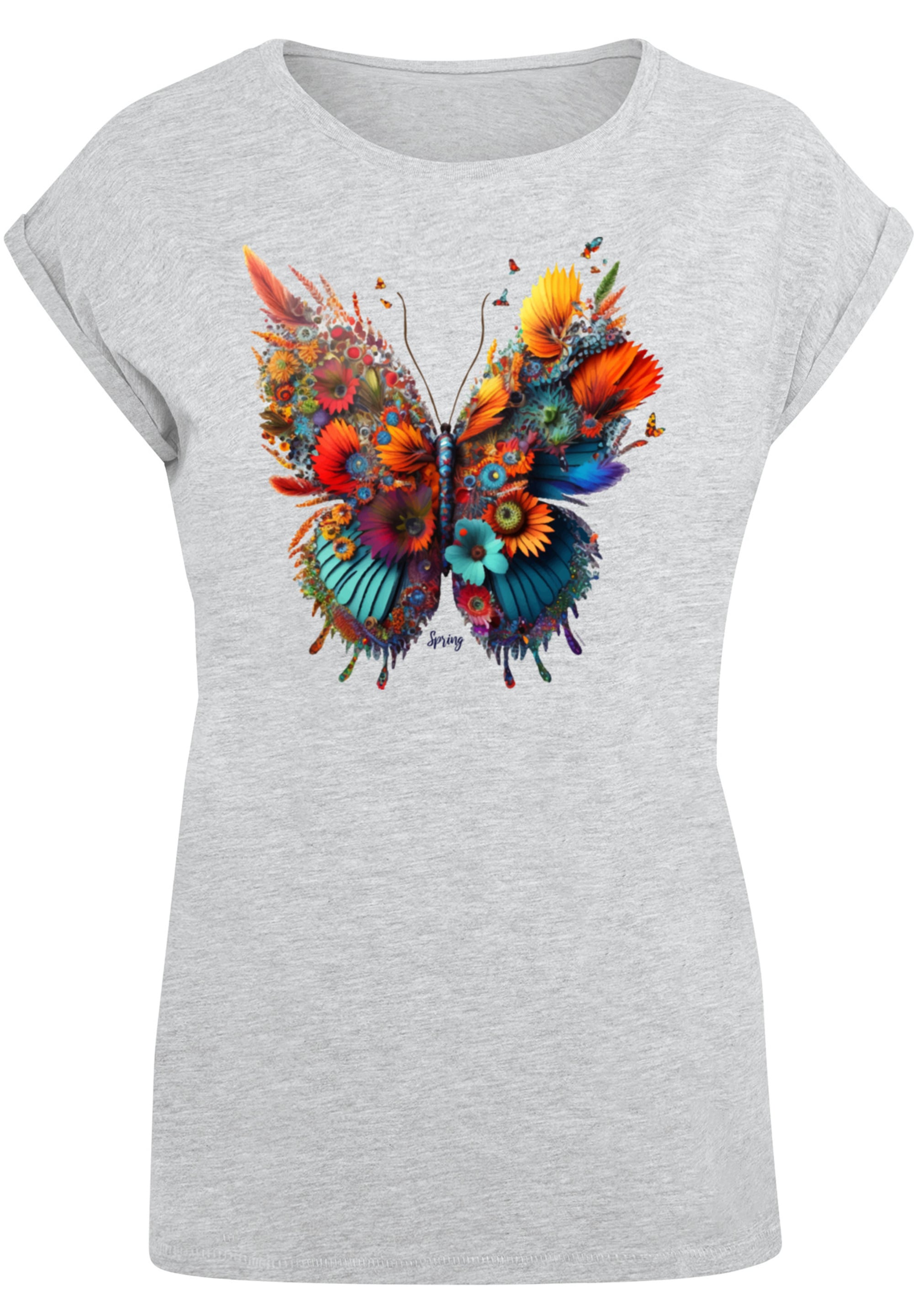 | »Schmetterling Blumen«, walking Print T-Shirt shoppen I\'m F4NT4STIC