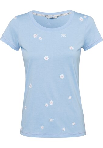 TOM TAILOR Polo Team T-Shirt, mit minimalistischem Gänseblümen-Alloverdruck - NEUE... kaufen