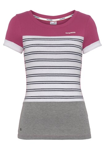 KangaROOS T-Shirt, im trendigen Streifen & Colorblocking-Mix - NEUE KOLLEKTION kaufen