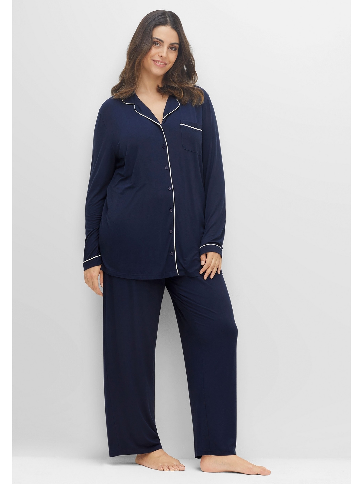 Sheego Pyjama »Große Größen«, (Set), als 2-teiliges Set in lockere Passform  & Wäsche auf Rechnung bestellen