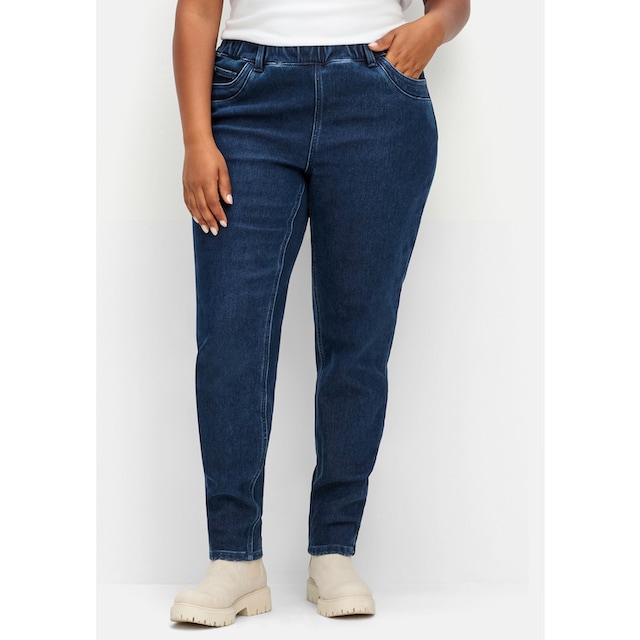 Sheego Stretch-Jeans »Große Größen«, mit Schlupfbund und Fleece-Innenseite  online kaufen | I\'m walking