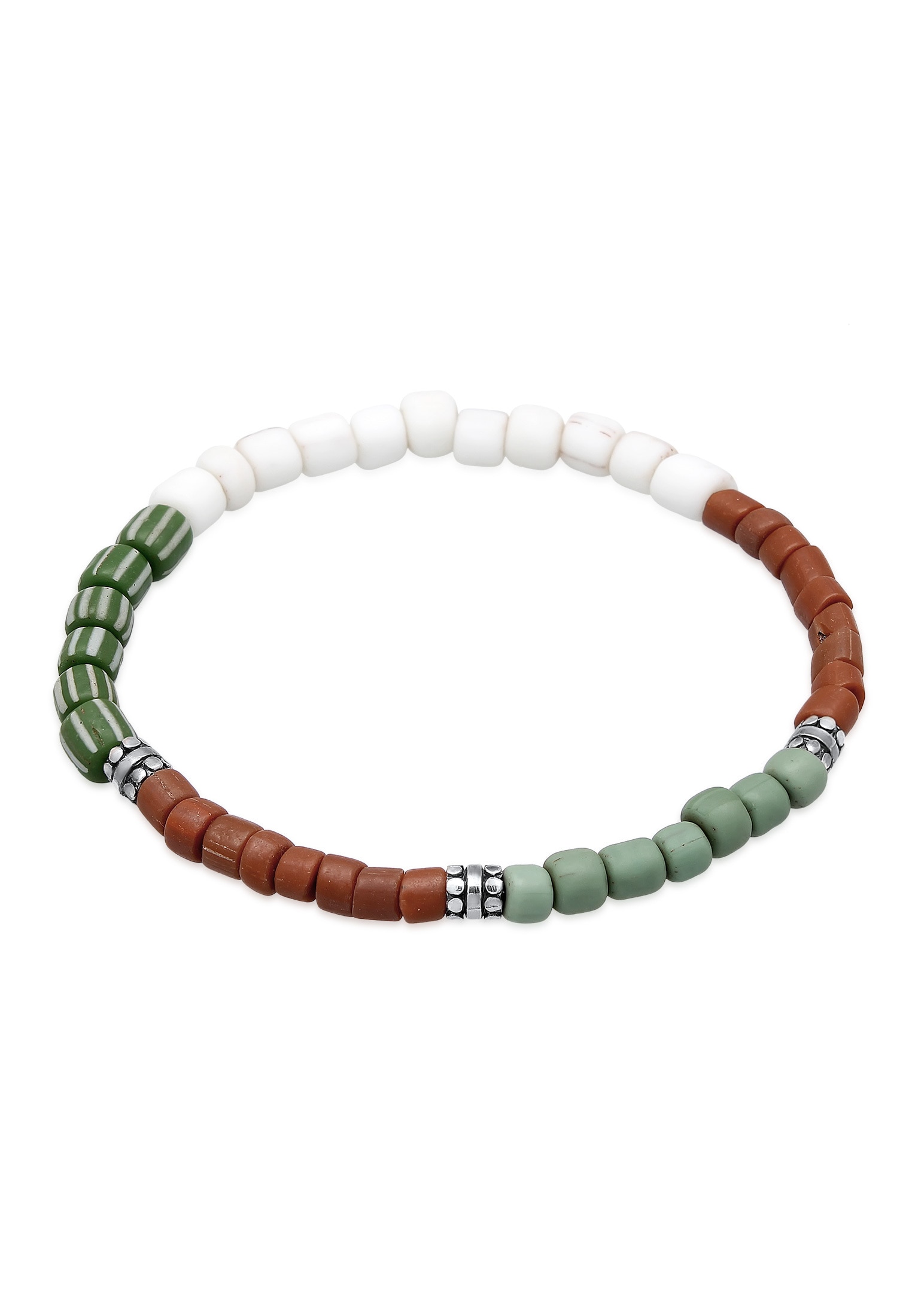 walking Armband Beads Kuzzoi kaufen 925 online | »Glass I\'m Weiß-Braun Silber«