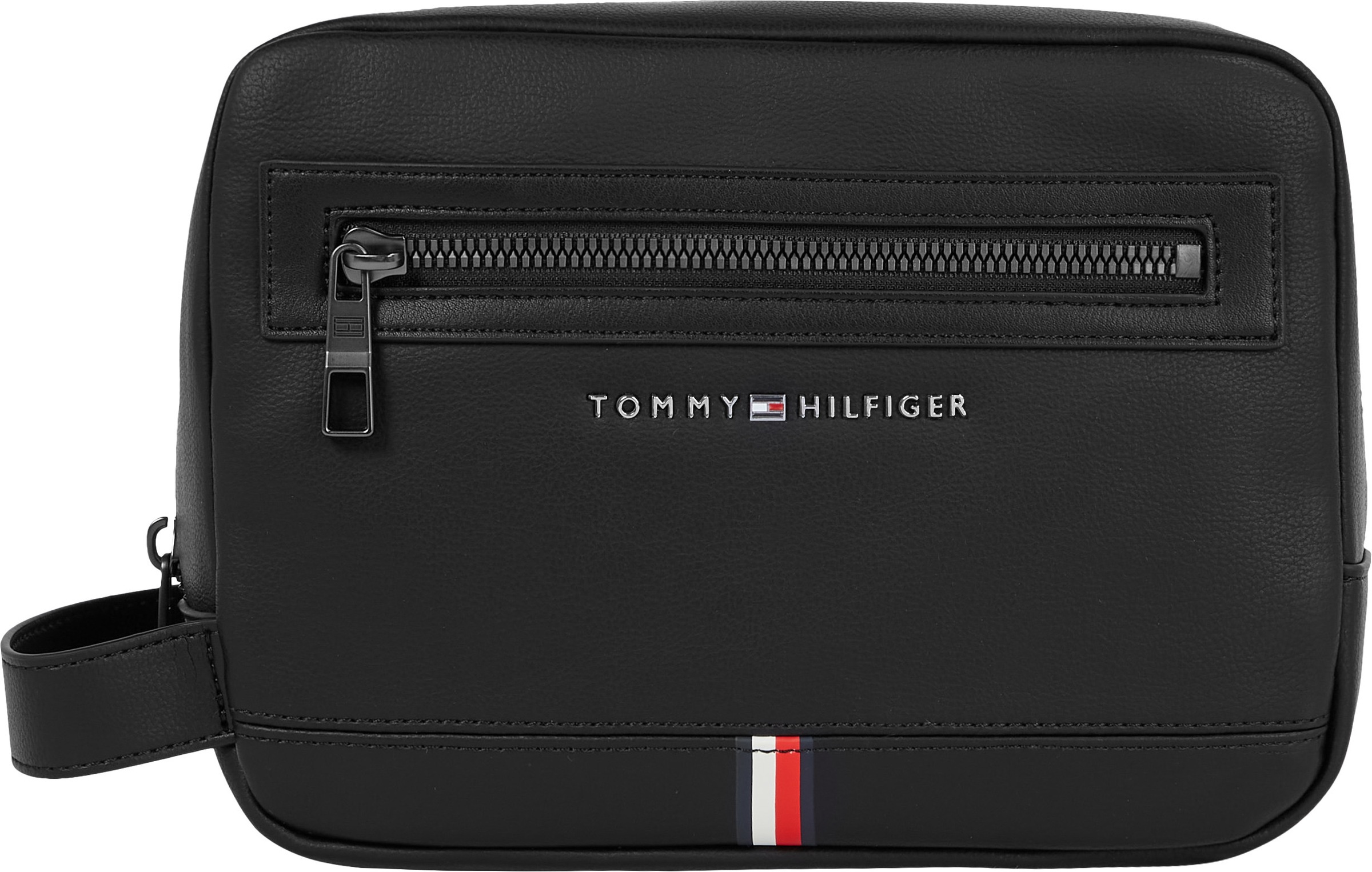 Tommy Hilfiger Kosmetiktasche »TH CORPORATE WASHBAG PU«, mit Reißverschluss-Vortasche kaufen