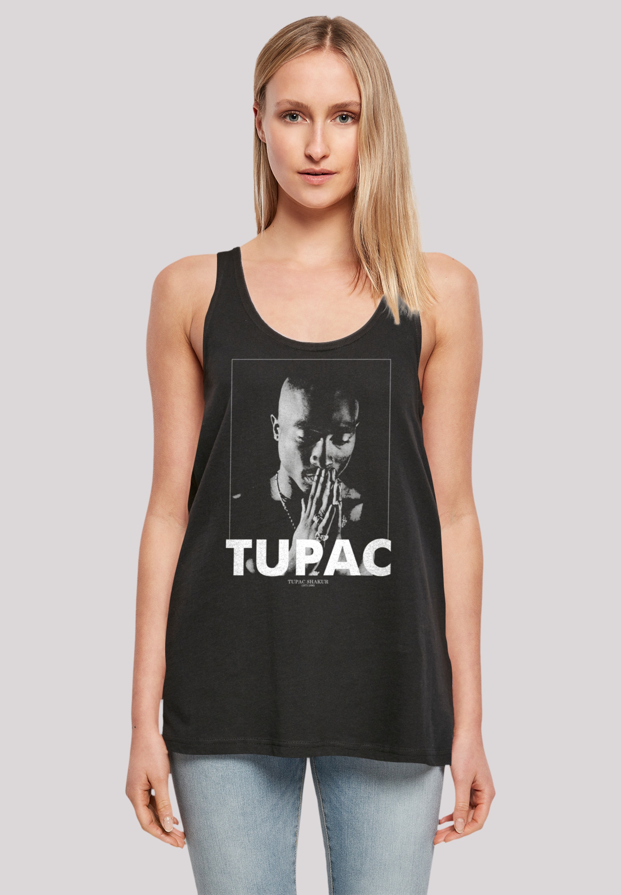 F4NT4STIC »Tupac I\'m shoppen T-Shirt Shakur Praying«, walking Print |