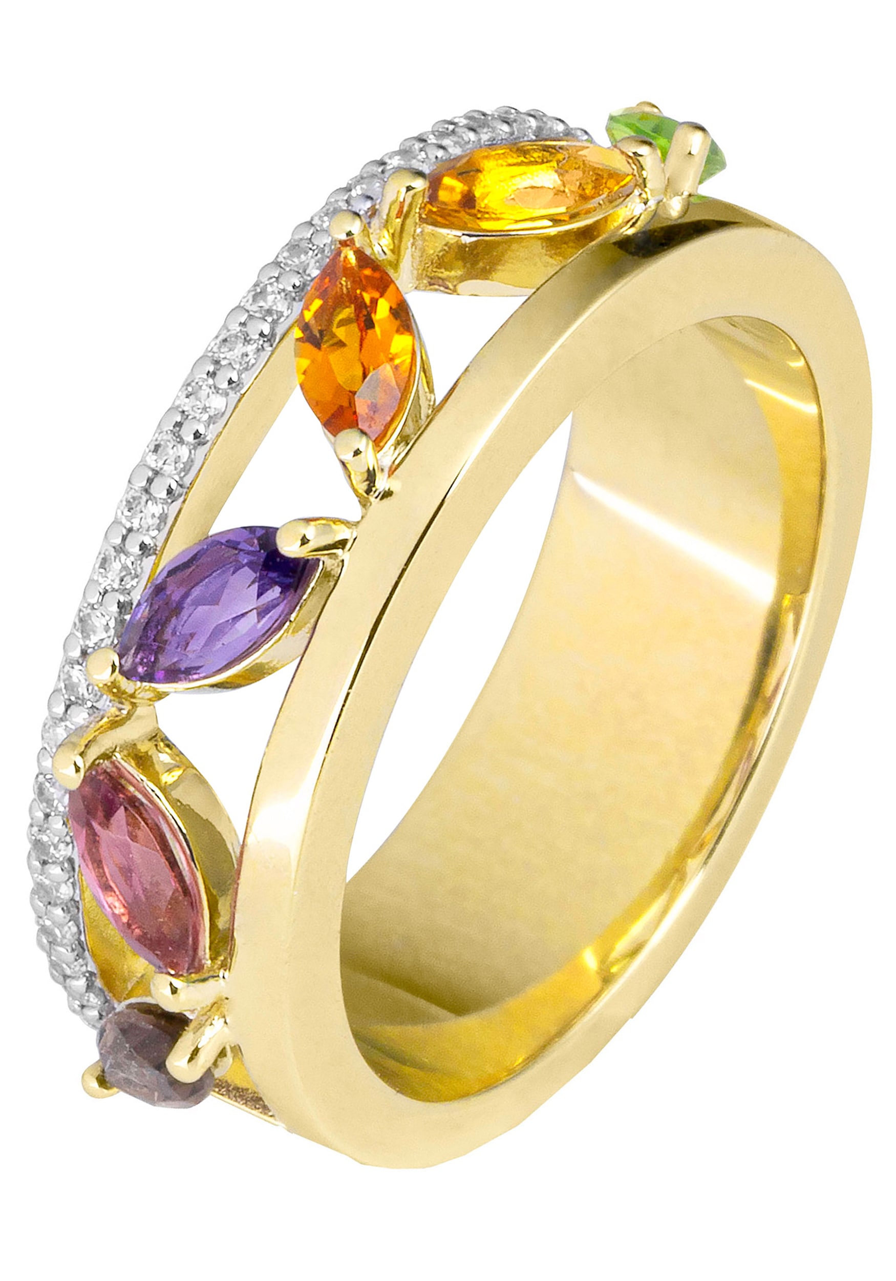 kaufen I\'m JOBO Fingerring, und walking 26 Edelsteinen mit | online Diamanten 585 Gold