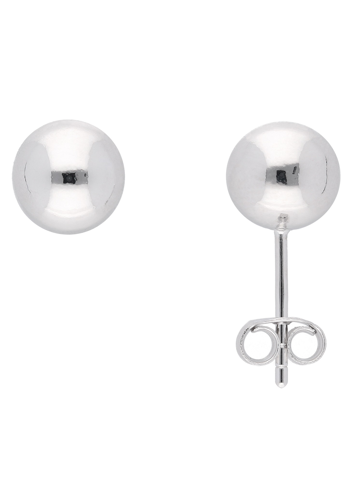 Adelia´s Paar Ohrhänger 925 Silber Ohrringe Ohrstecker Ø 8 mm Silberschmuck für Damen
