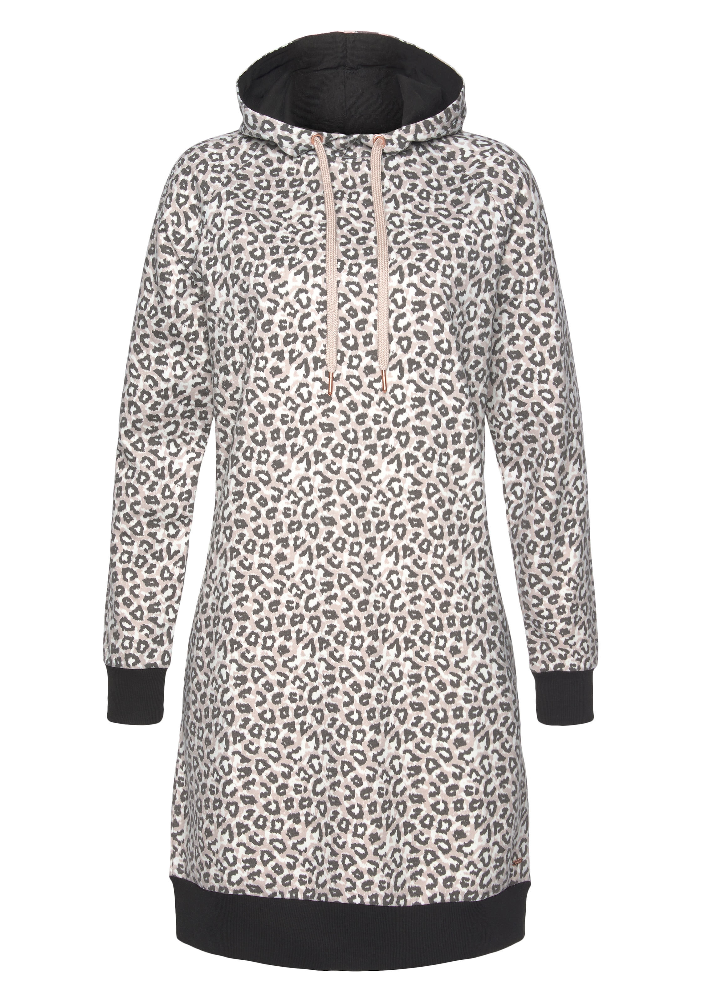 LASCANA Sweatkleid, mit Kapuze und Rippbündchen kaufen