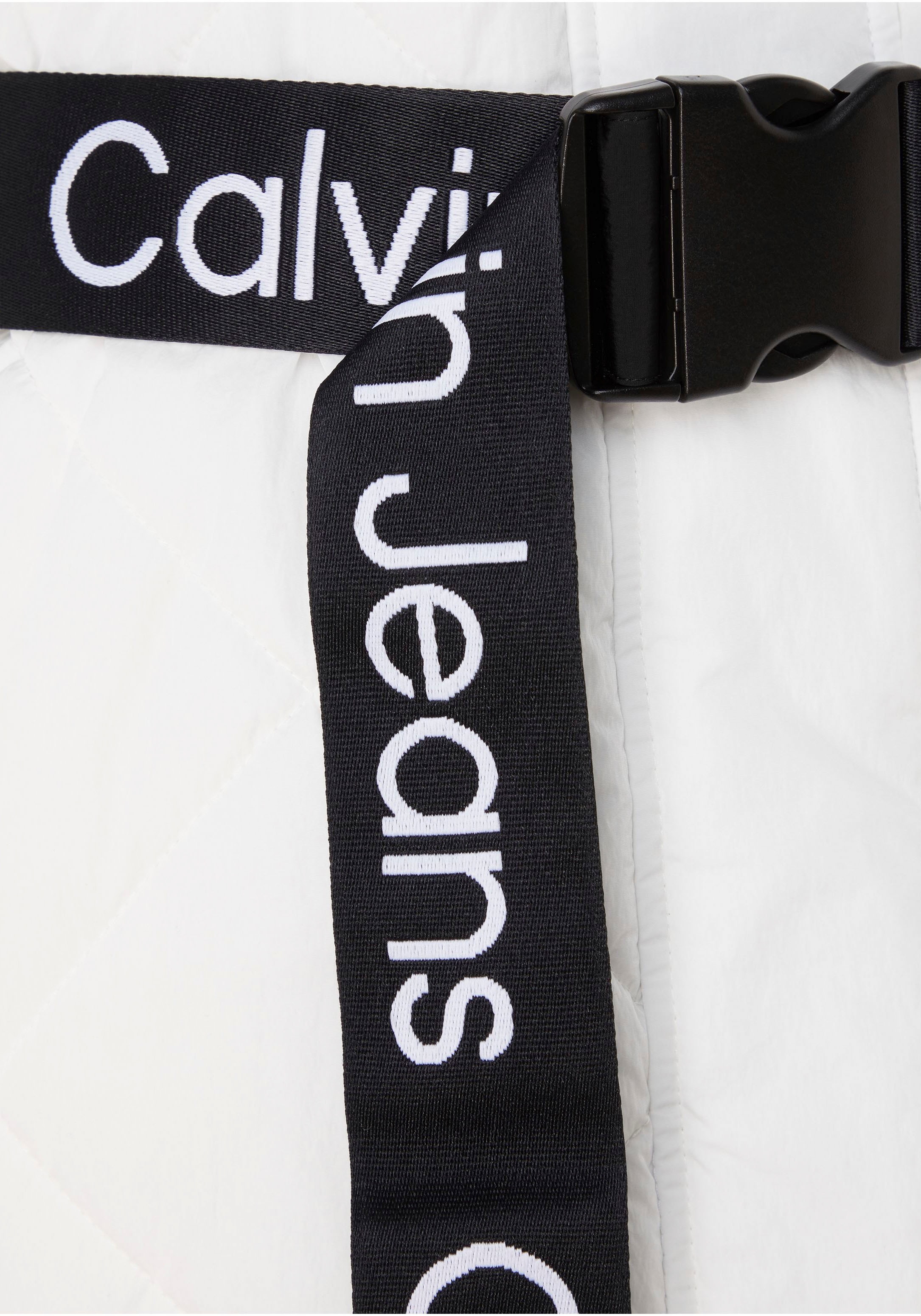 Calvin Klein Jeans Steppmantel mit shoppen tlg., »BELTED (Set, Bindegürtel), 2 | I\'m QUILTED mit COAT«, Stehkragen walking hohem
