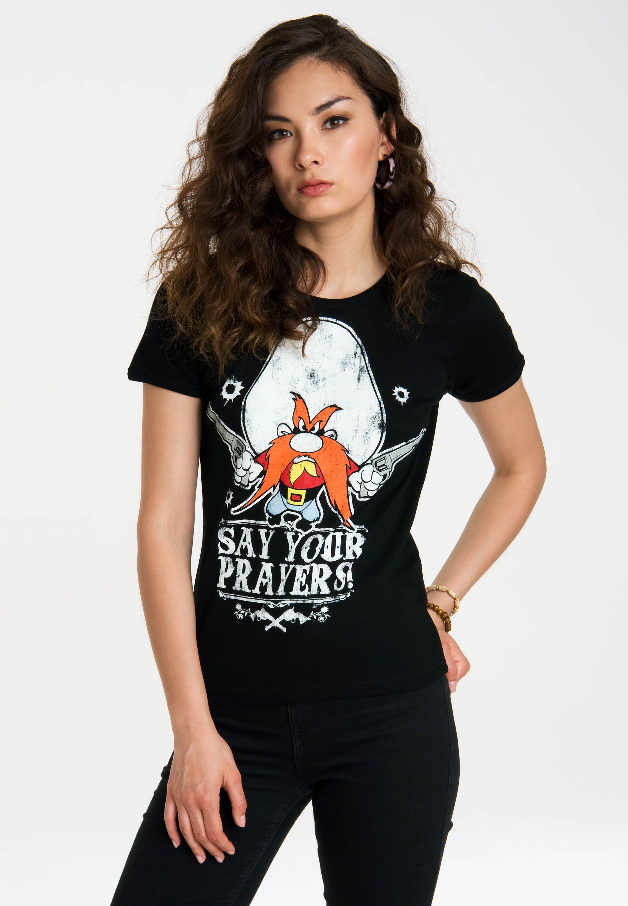 Prayers«, »Looney walking Say | Originaldesign I\'m – mit lizenzierten LOGOSHIRT shoppen T-Shirt Tunes Your