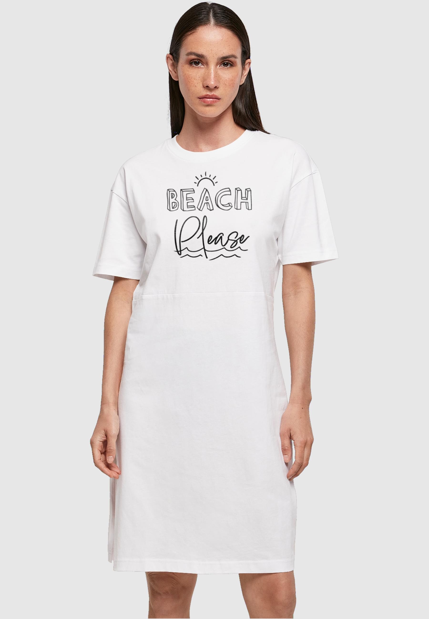 Dress«, Slit Stillkleid »Damen walking | (1 Beach Ladies Please Tee Oversized I\'m tlg.) Merchcode