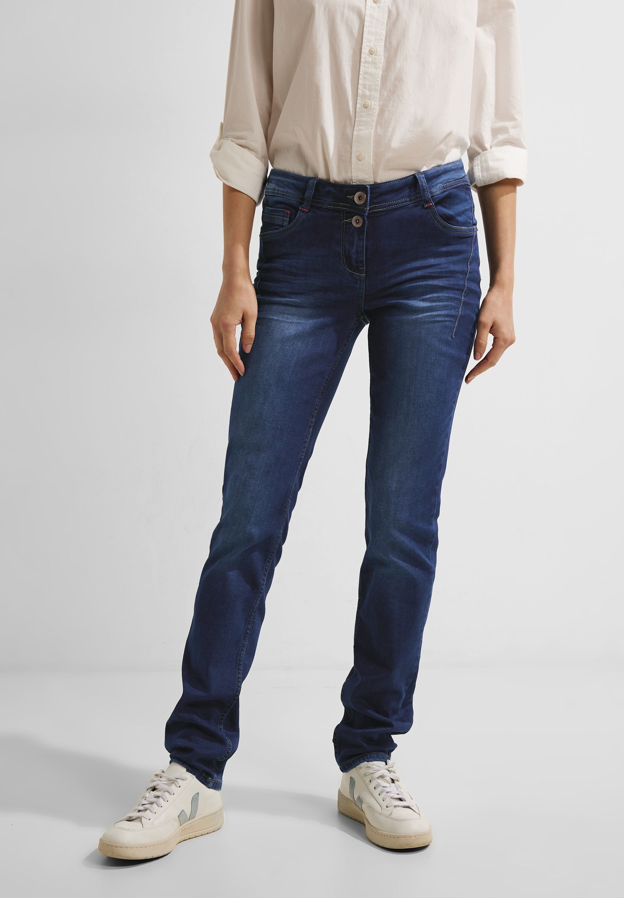 Cecil Slim-fit-Jeans »Style Scarlett Mid Blue«, 4-Pocket-Style online  kaufen | I\'m walking