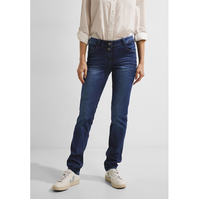 Cecil Slim-fit-Jeans »Style Scarlett Mid Blue«, 4-Pocket-Style online  kaufen | I'm walking