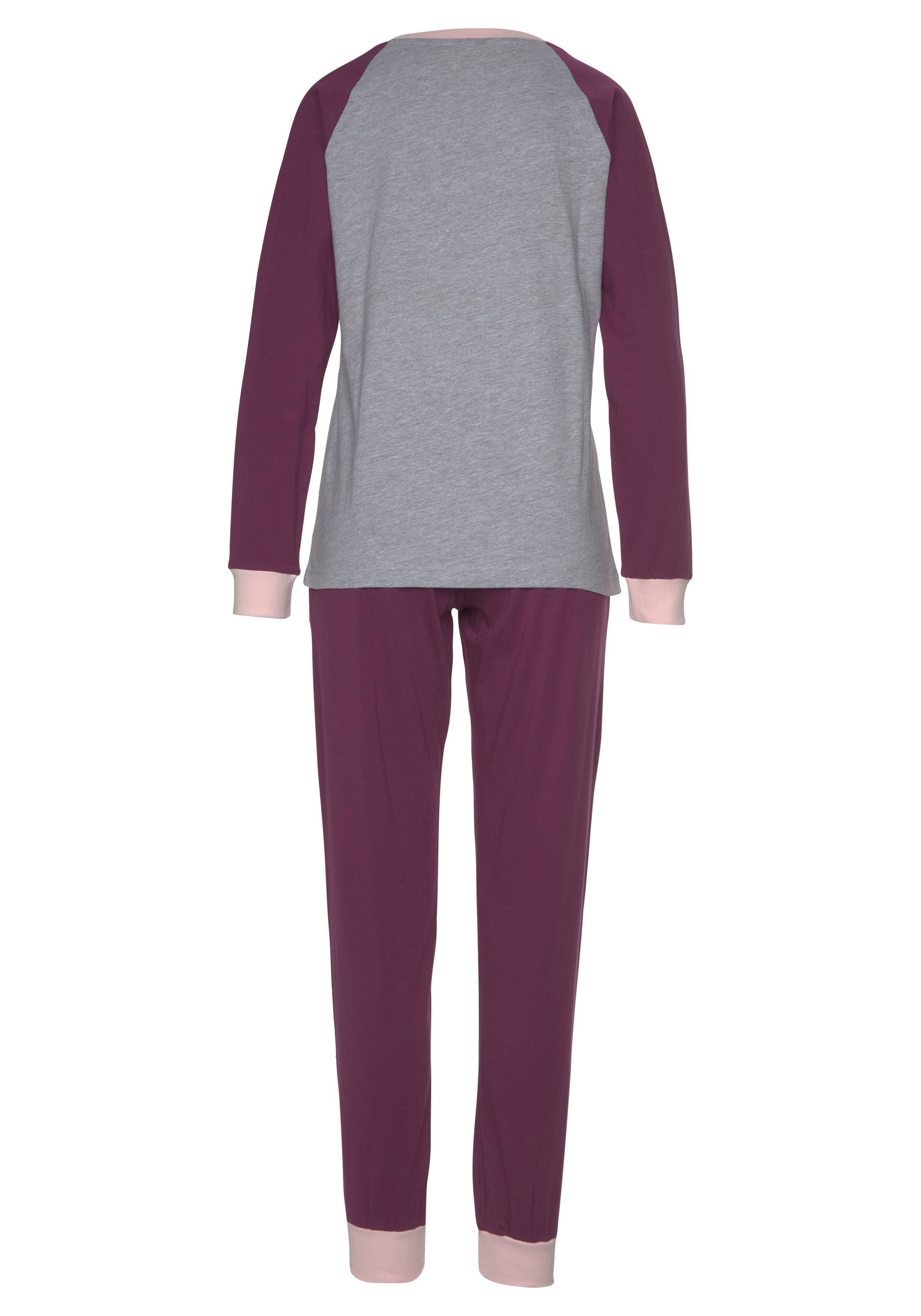 KangaROOS Pyjama, (2 tlg., 1 Stück), mit kontrastfarbenen Raglanärmeln &  Wäsche auf Rechnung bestellen | Pyjama-Sets
