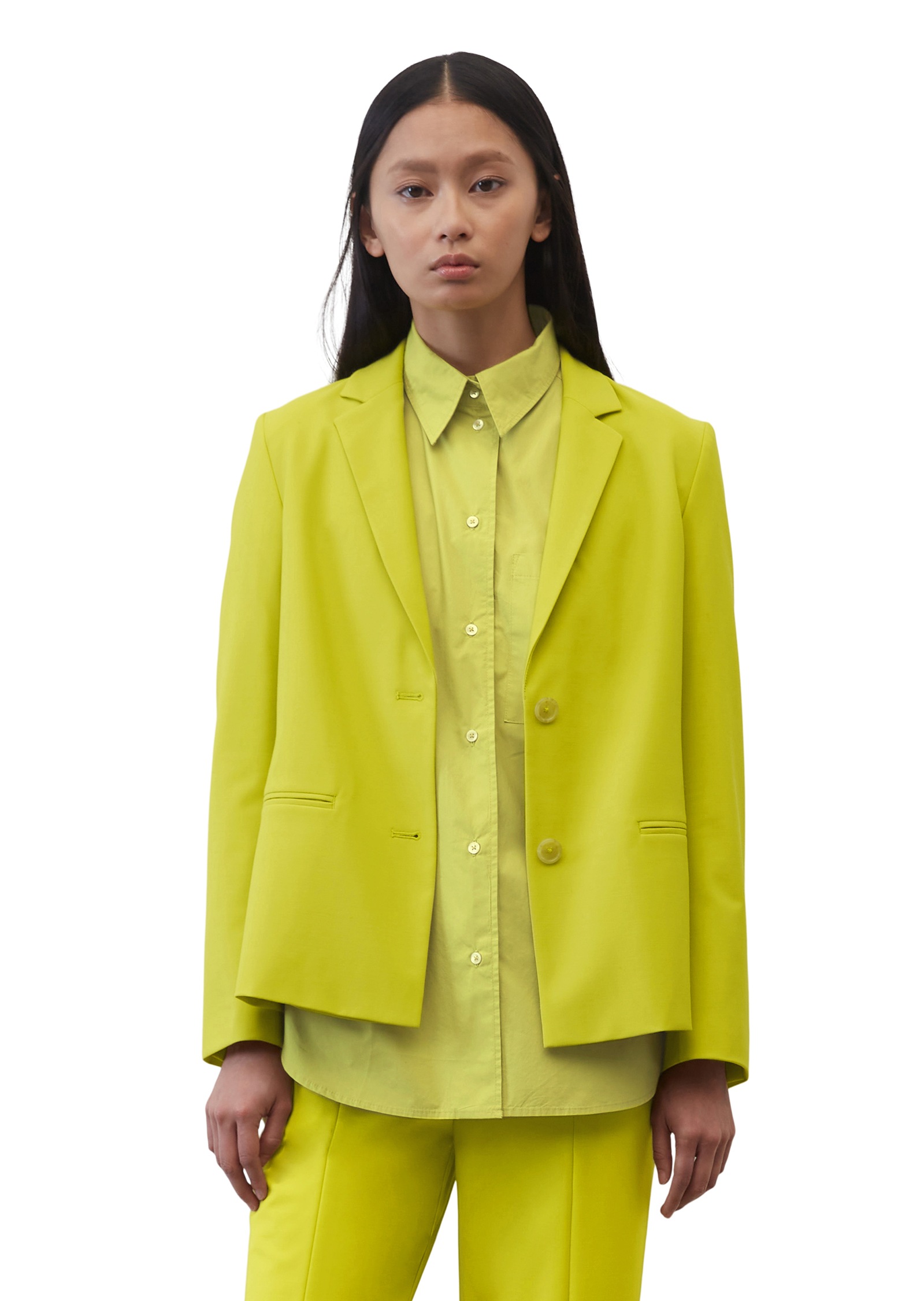 Marc O'Polo Longblazer aus Wolle-Mix-Stretch