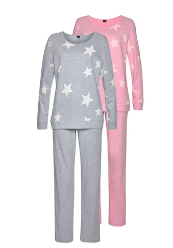 Arizona Pyjama, (2 Stück), in melierter Optik mit Sternen kaufen