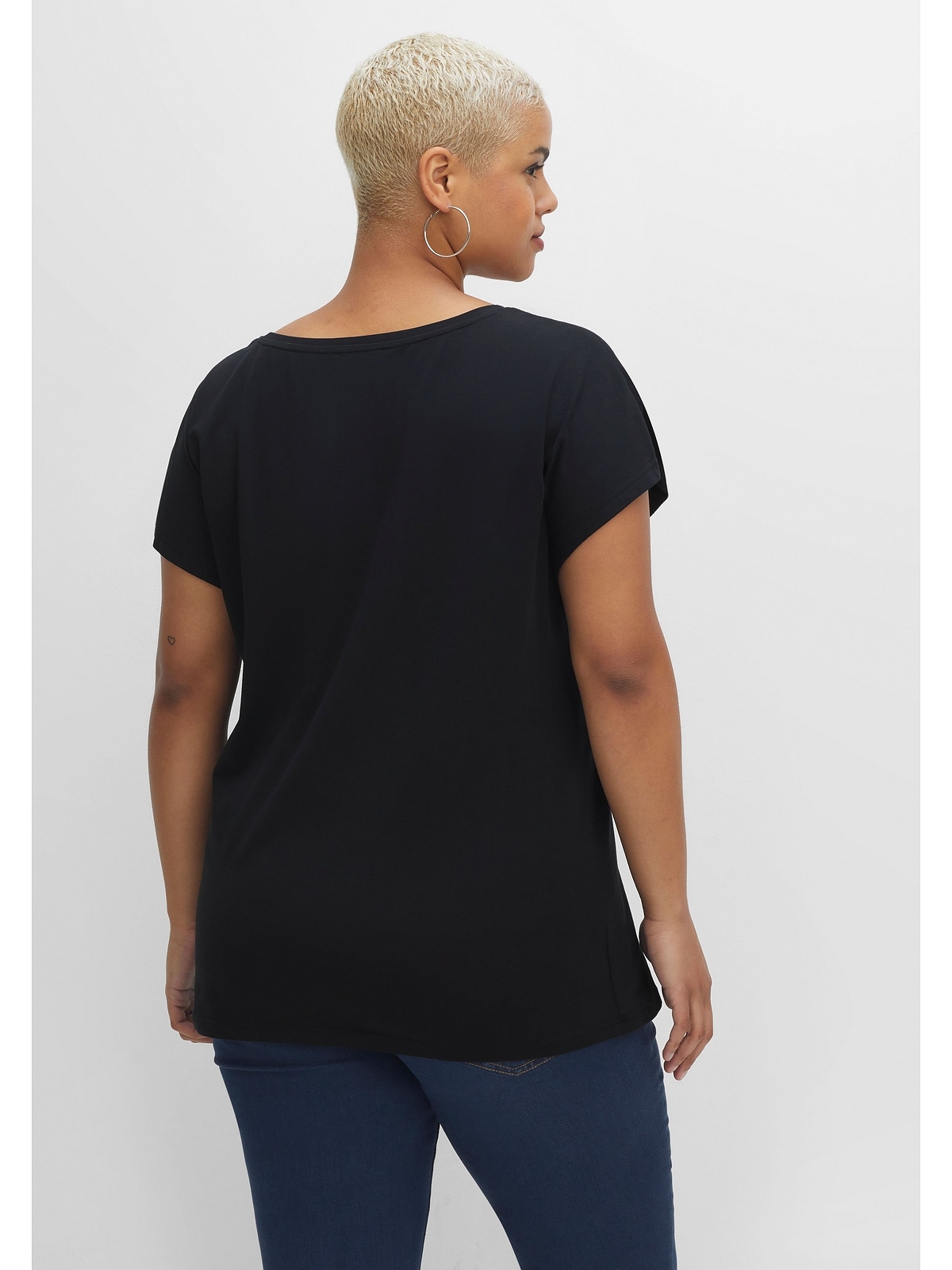 Oversize-Shirt Jersey Joe »Große bestellen aus I\'m by Browns walking | Frontdruck, mit sheego Größen«, elastischem