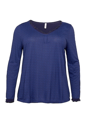 Sheego Langarmshirt »Shirt«, mit Glanzgarn an den Rüschen kaufen