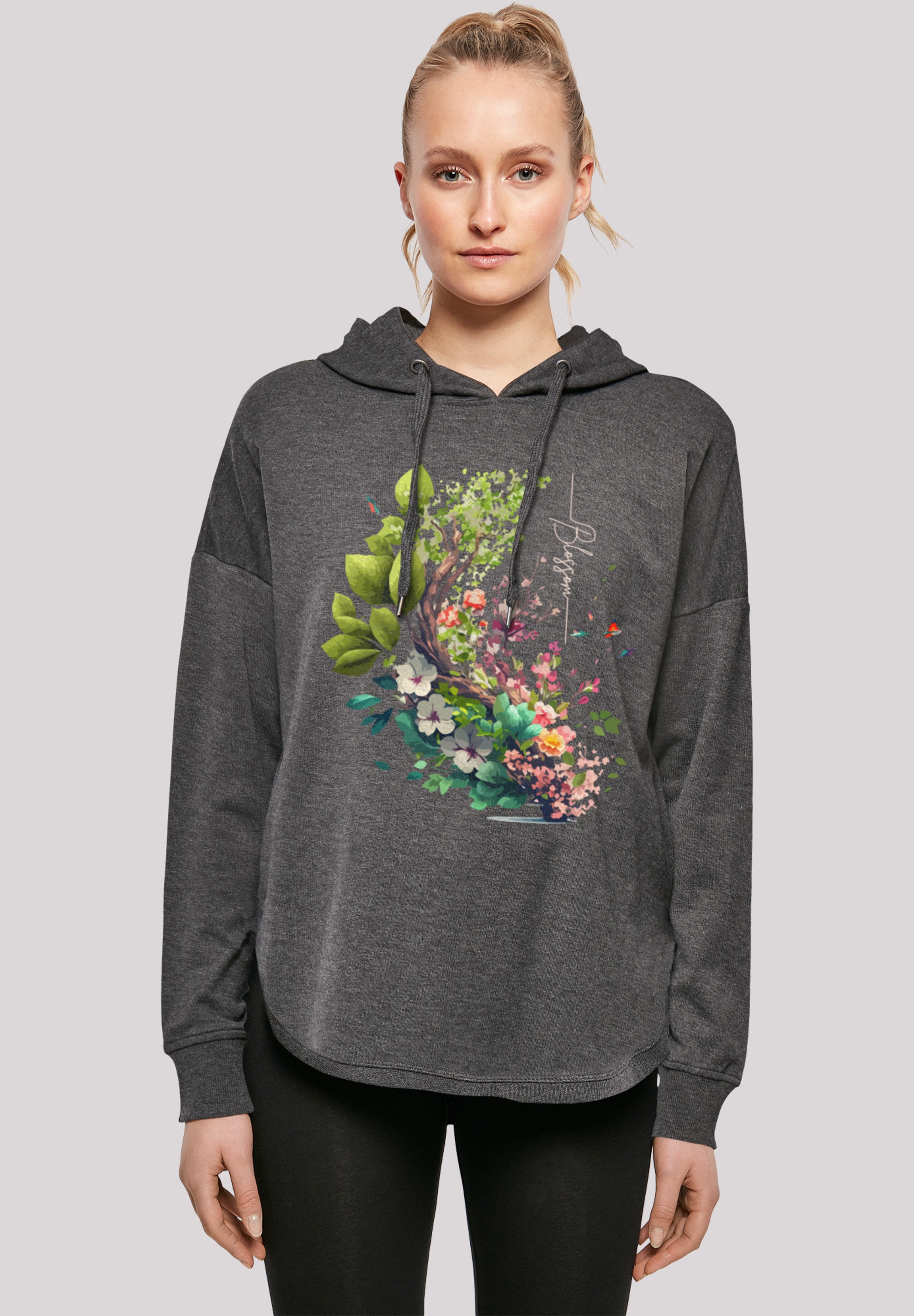F4NT4STIC Kapuzenpullover »Baum mit Blumen | Oversize Hoodie«, bestellen Print walking I\'m