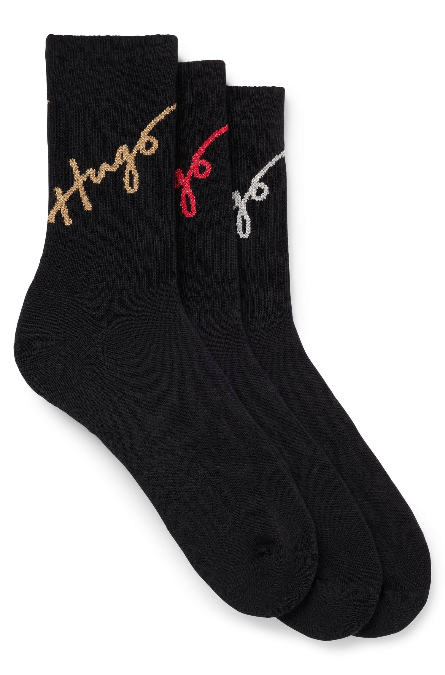 HUGO Socken »3P QS CC walking (Packung, | I\'m GIFTLUREX kaufen Mit 3er W«, Pack), online Logoschriftzug