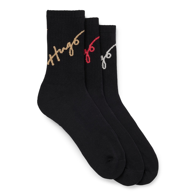HUGO Socken »3P QS GIFTLUREX CC W«, (Packung, 3er Pack), Mit Logoschriftzug  online kaufen | I\'m walking
