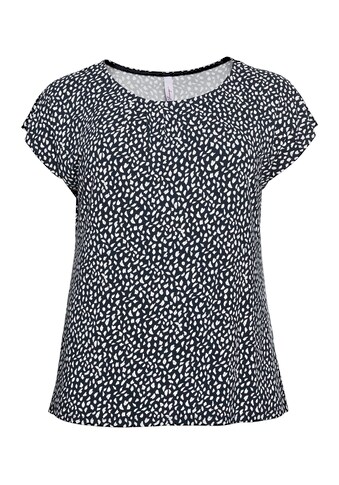 Sheego T-Shirt »Shirt«, mit Alloverdruck und gelegten Falten kaufen