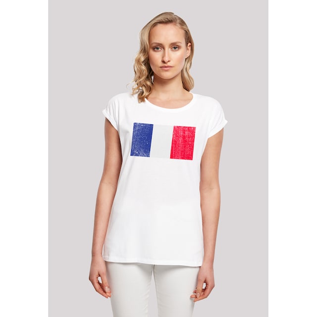 shoppen | »France Print distressed«, I\'m Frankreich Flagge T-Shirt walking F4NT4STIC