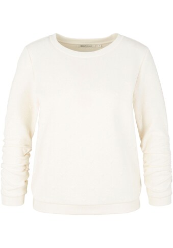 TOM TAILOR Denim Longsweatshirt »Sweatshirt Struktur«, (1 tlg.), Mit Herzstickereien kaufen