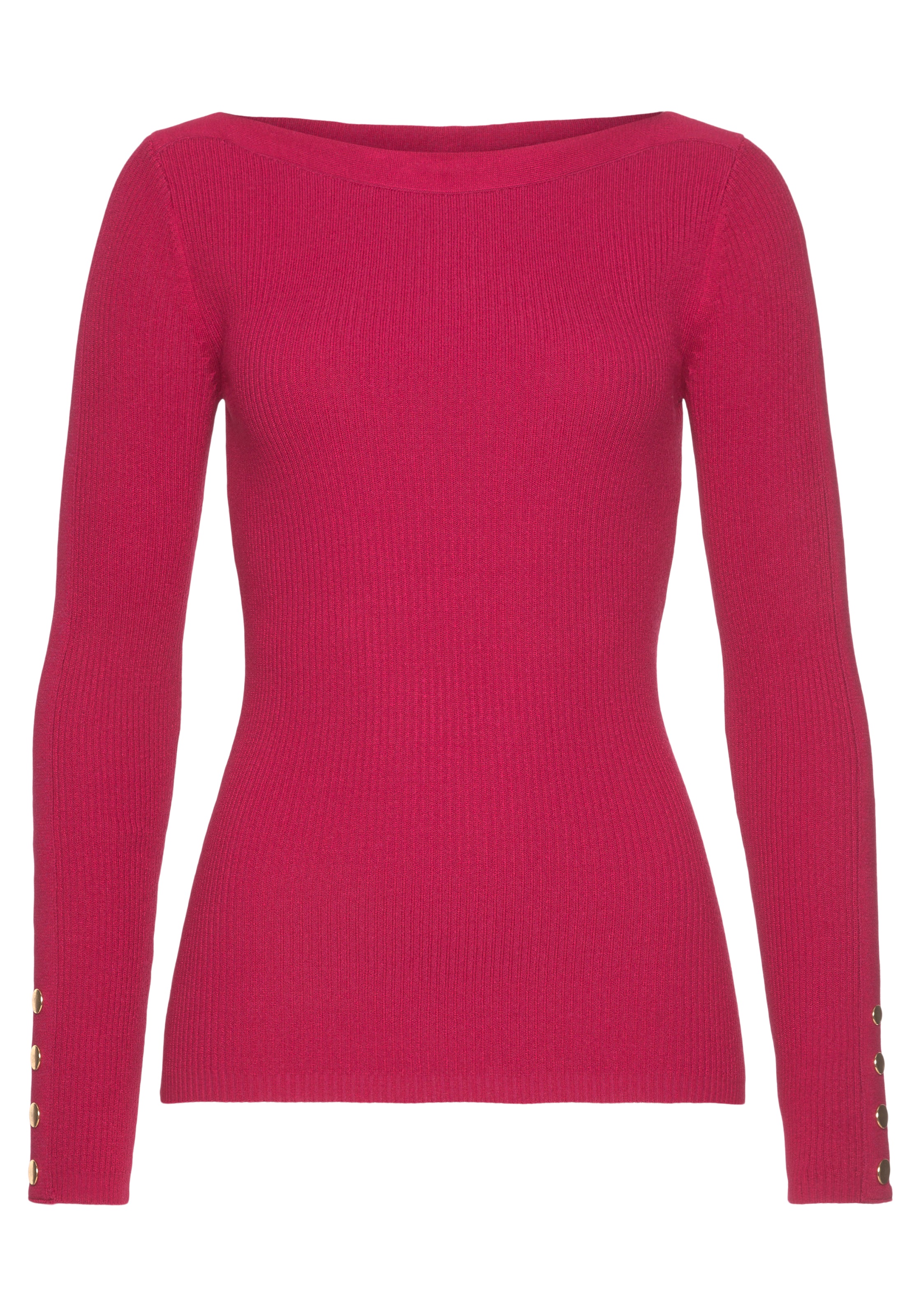 Melrose Strickpullover aus Rippqualität mit Knöpfen