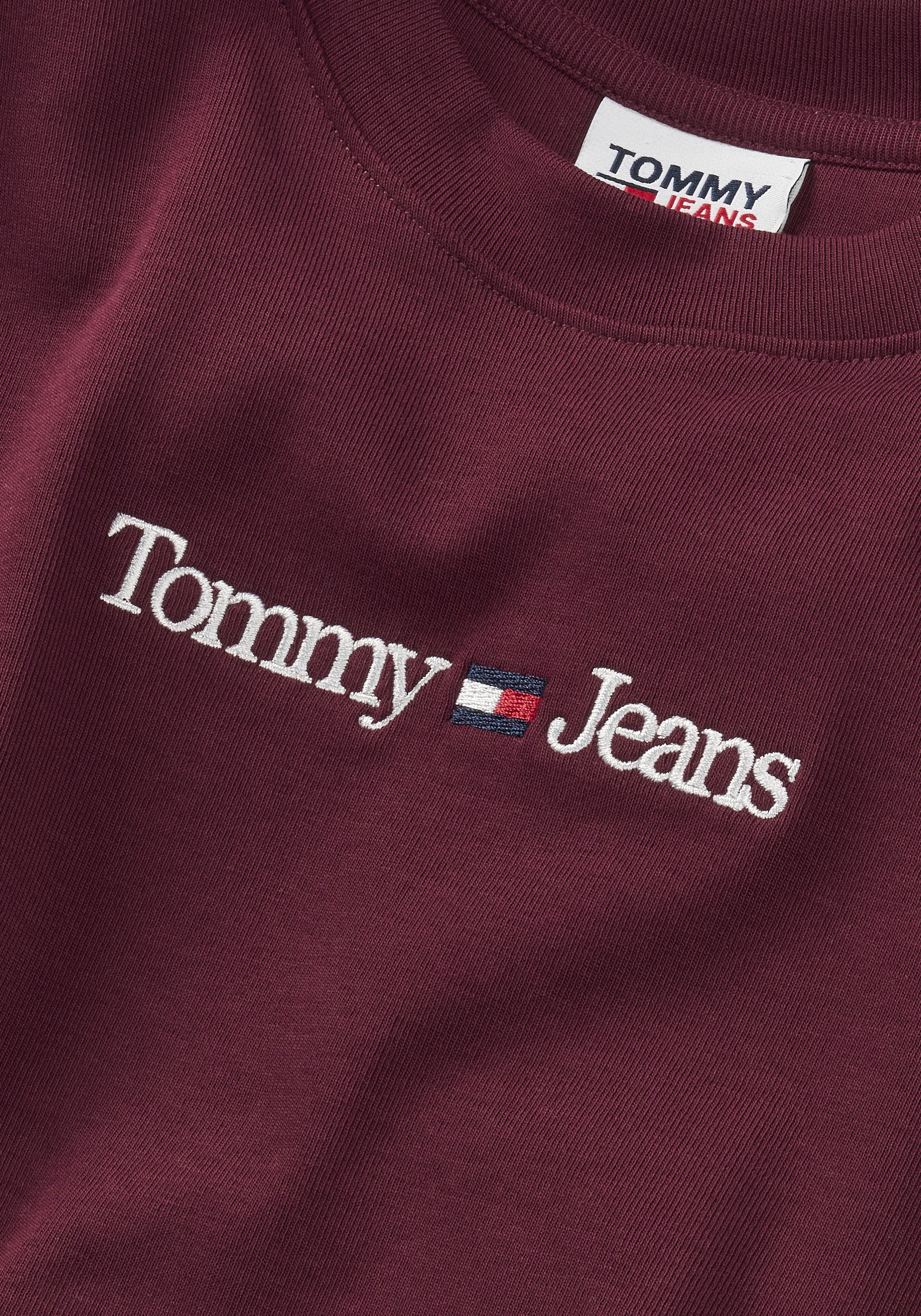 Tommy Jeans Kurzarmshirt »TJW Jeans BABY Tommy | walking SERIF LINEAR dezenten bestellen I\'m Stickereien mit SS«