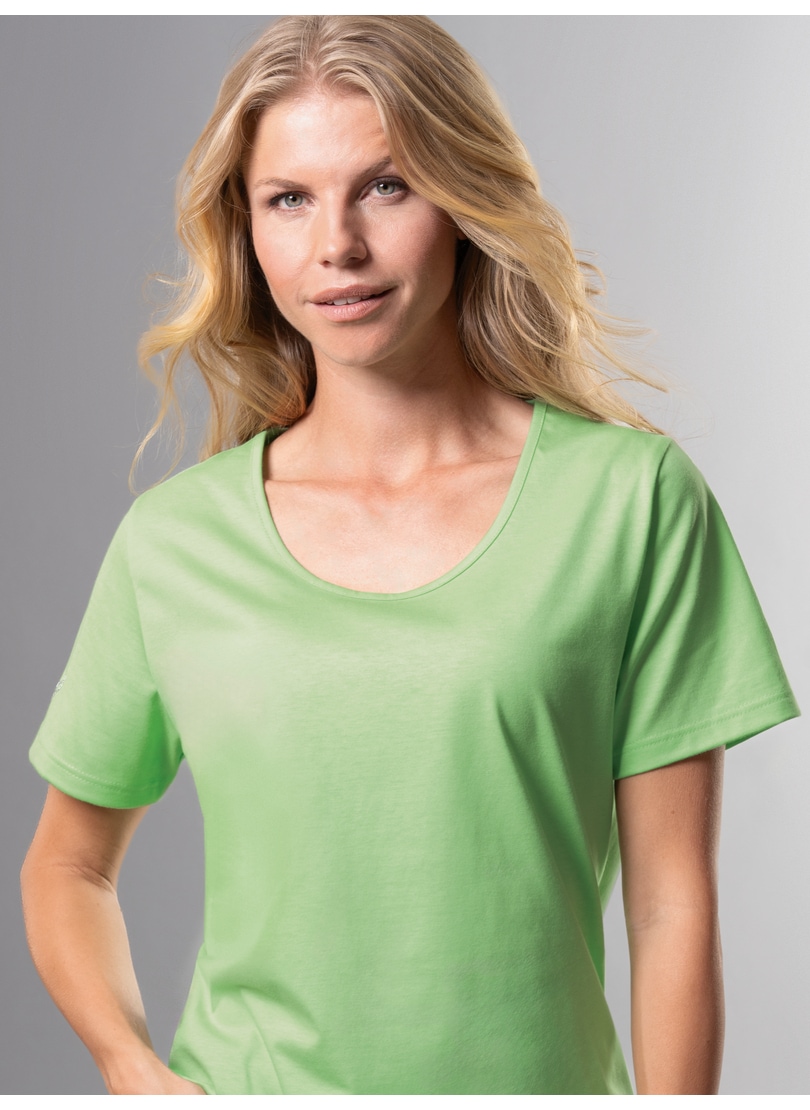 Trigema T-Shirt »TRIGEMA T-Shirt Baumwolle DELUXE shoppen Kristallsteinen« mit